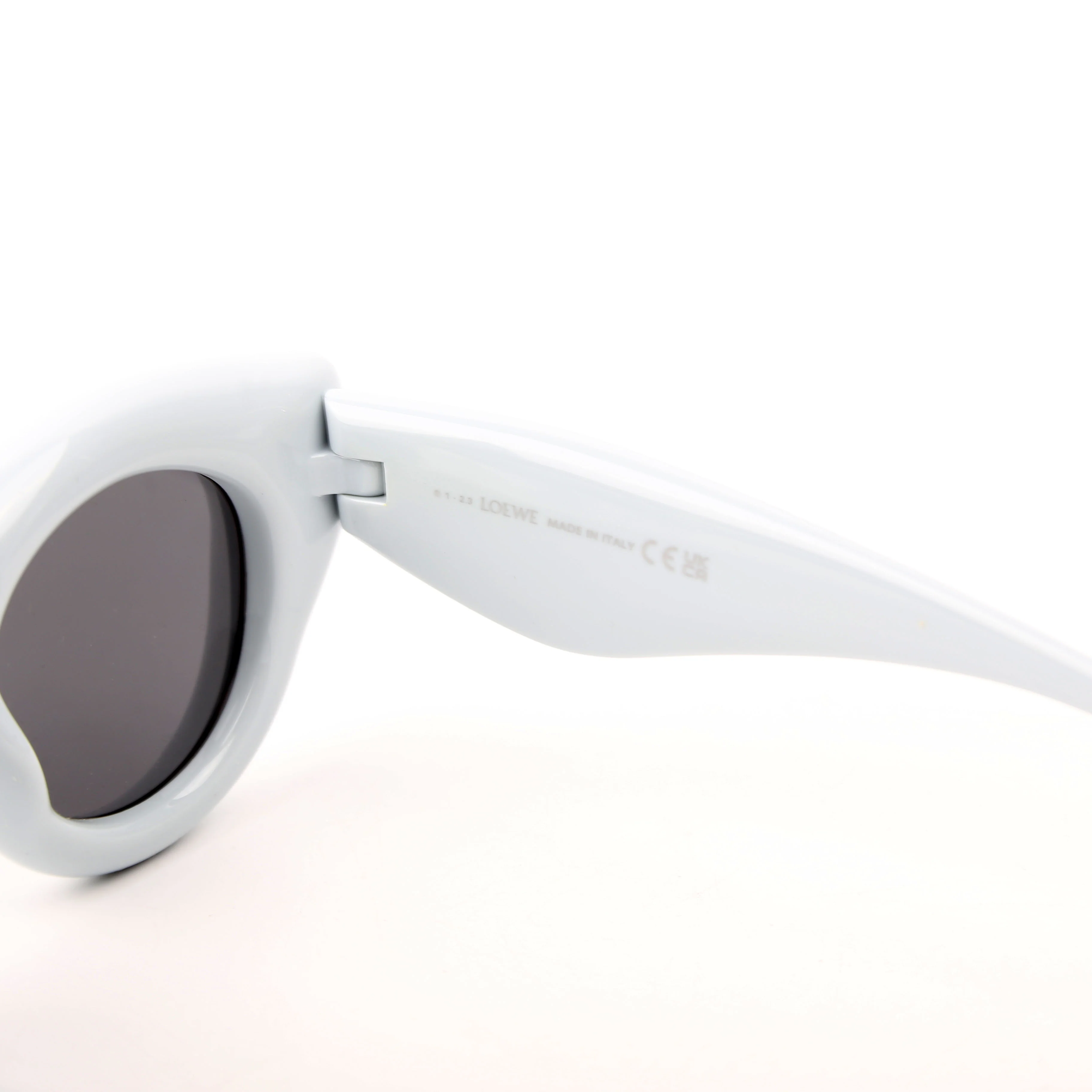 LW401181 Inflated Round Sunglasses Blue - Image 7
