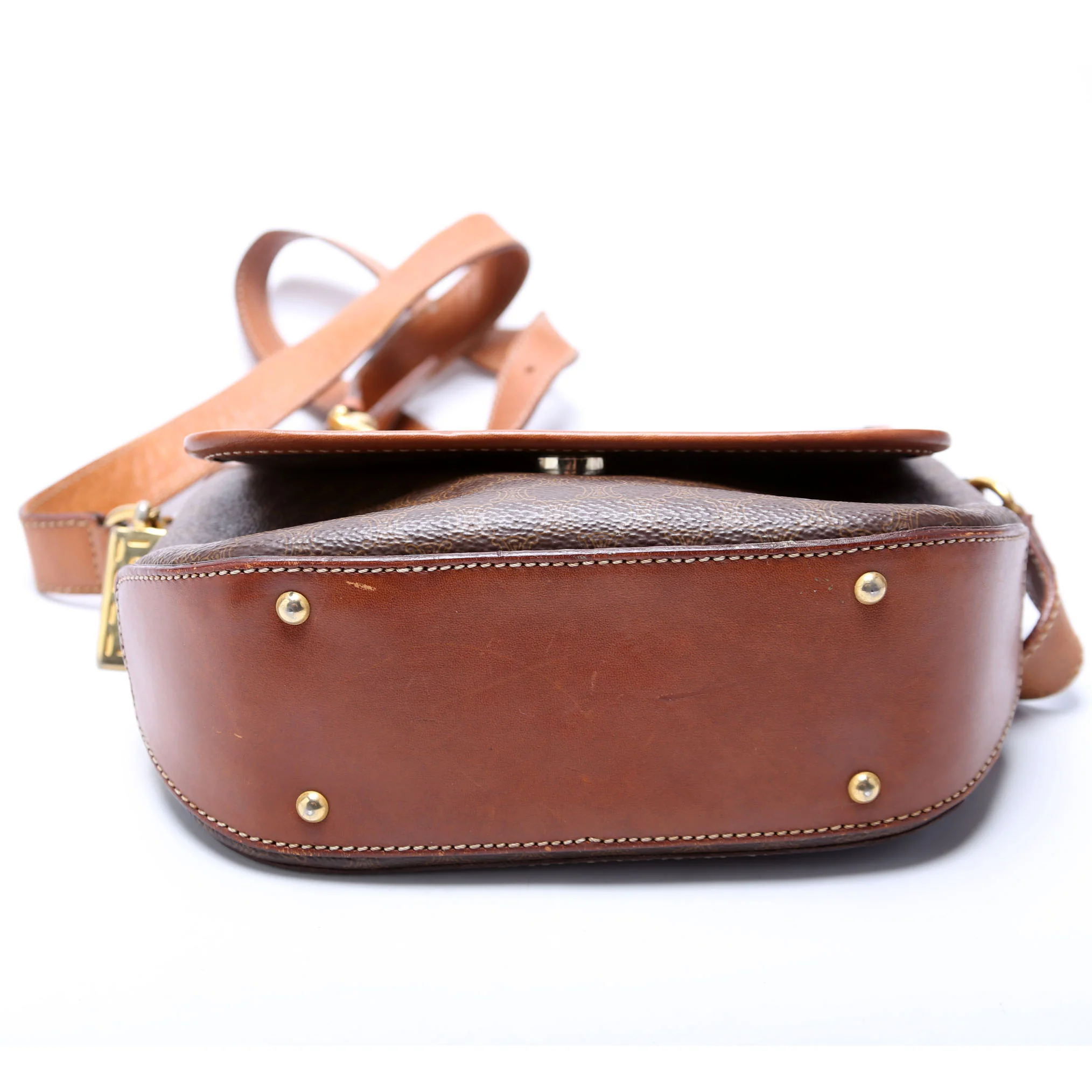 Macadam Canvas Flap Saddle Bag Vintage Brown - Image 6