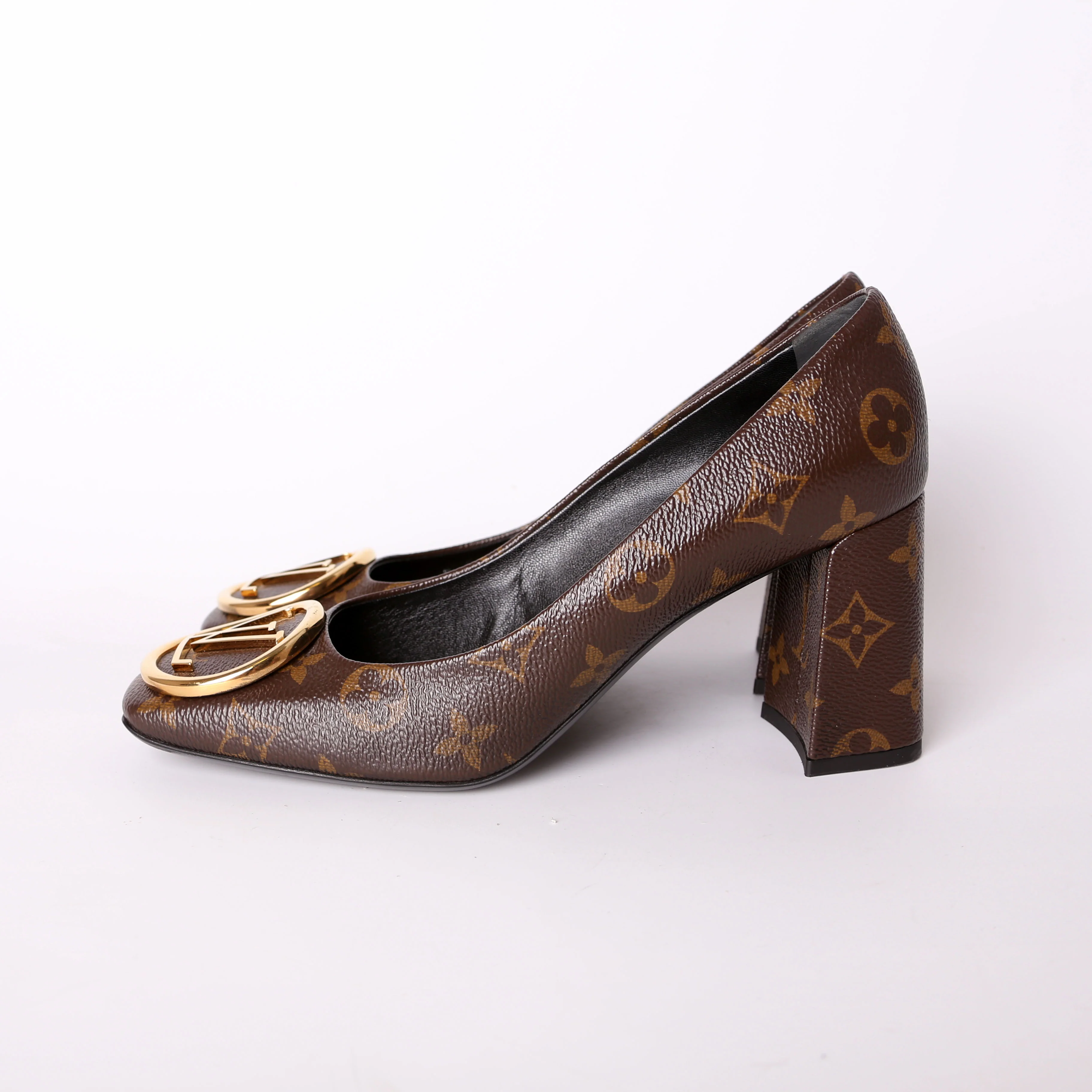 Madeleine Monogram Block Pumps Size 39.5 - Image 5