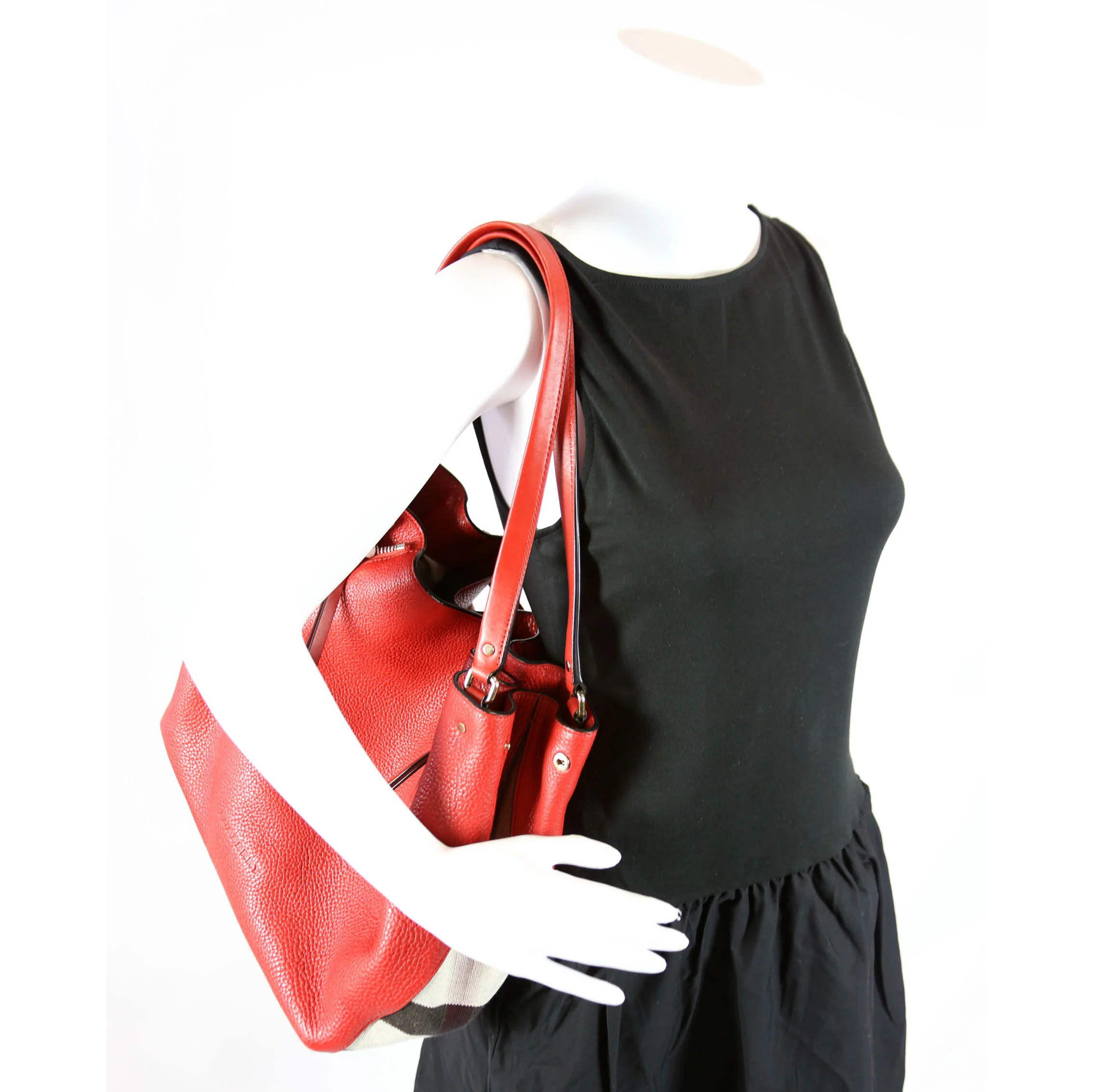 Maidstone Leather Medium Hobo Red - Image 14