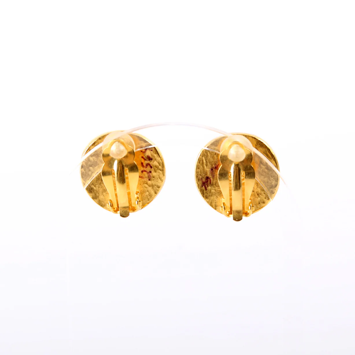 Marble CC Logo Clip On Earrings - Image 3