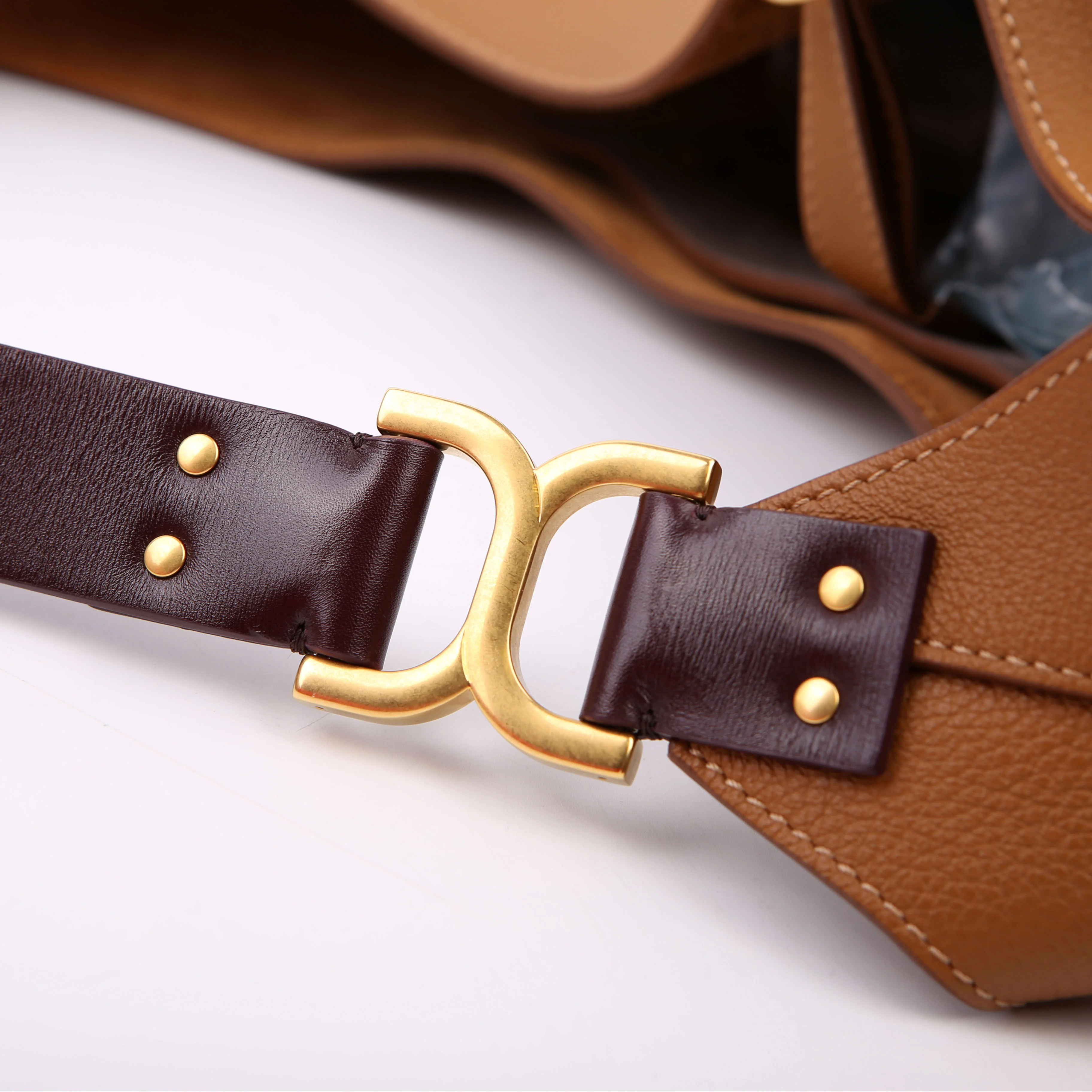 Marcie Hobo Grained Leather Brown - Image 7