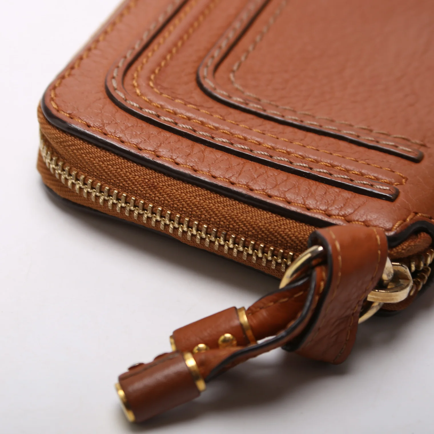 Marcie Long Zip Around Wallet Brown - Image 6