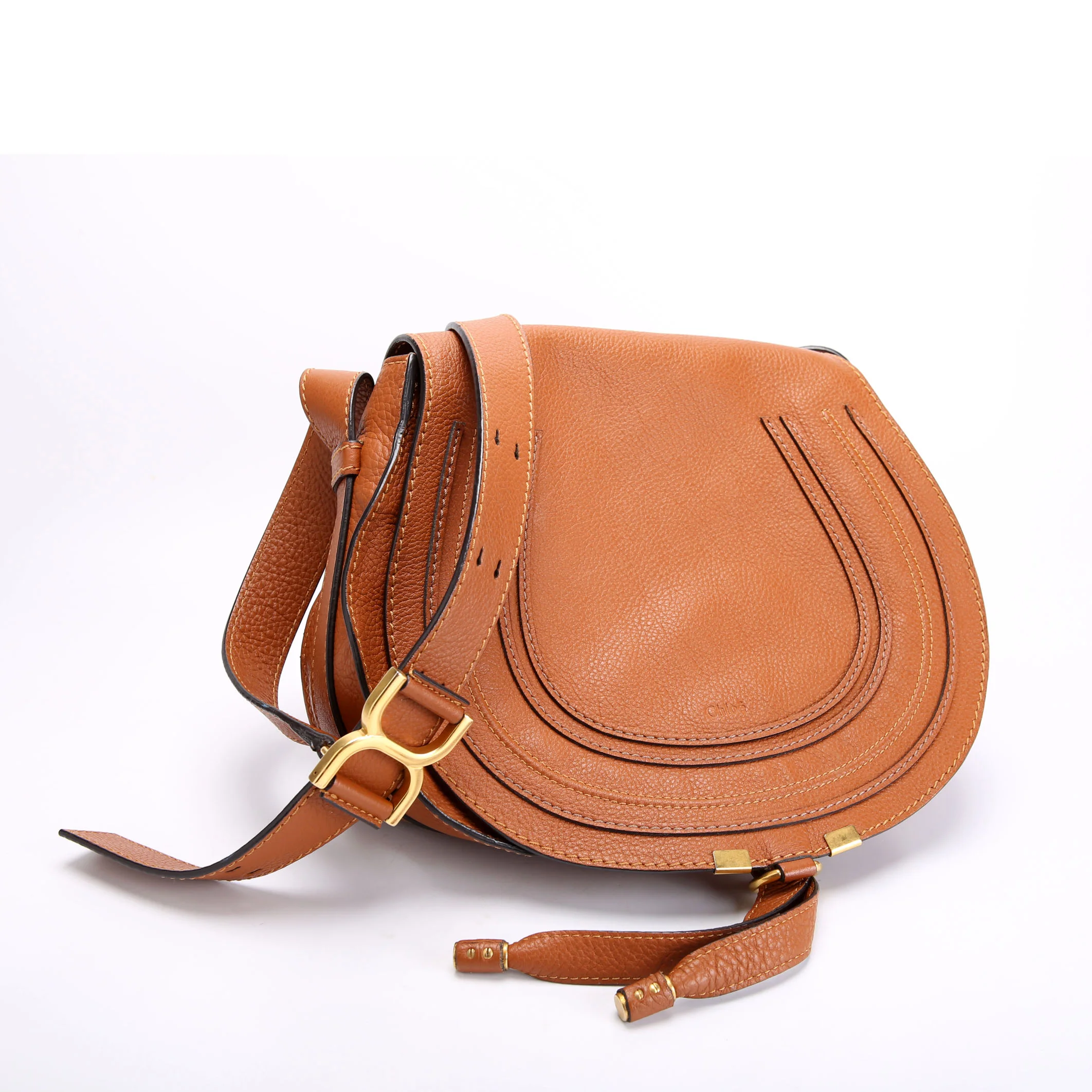 Marcie Saddle Bag Crossbody Medium Brown - Image 2