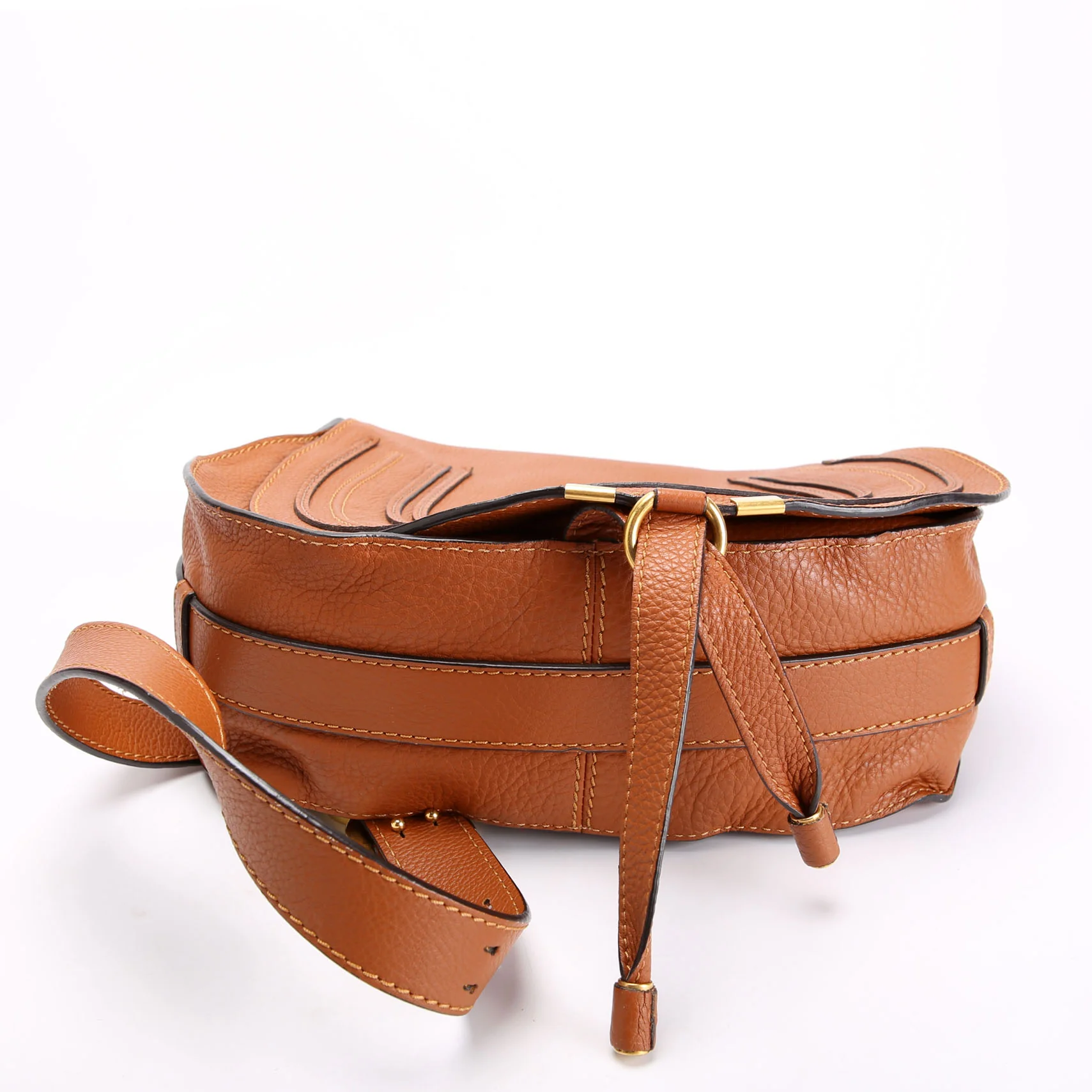 Marcie Saddle Bag Crossbody Medium Brown - Image 4