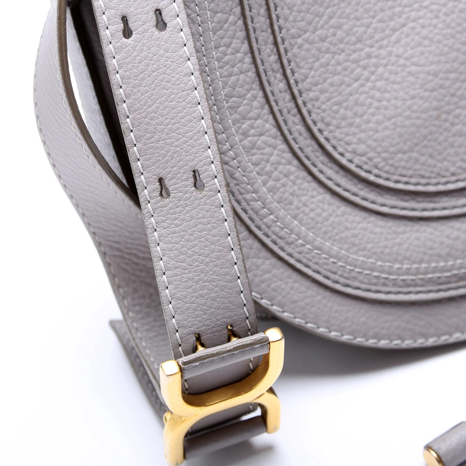 Marcie Saddle Bag Crossbody Medium Grey - Image 6