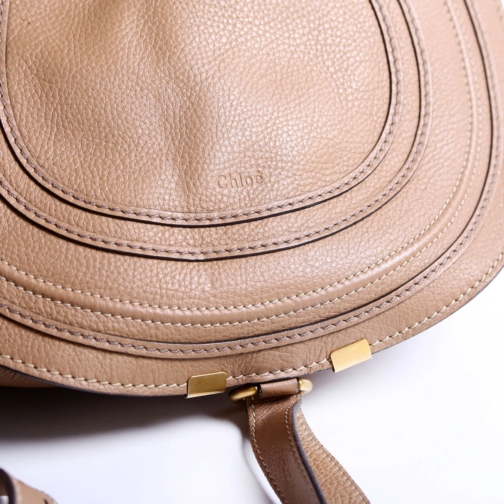 Marcie Saddle Bag Crossbody Medium Tan - Image 11