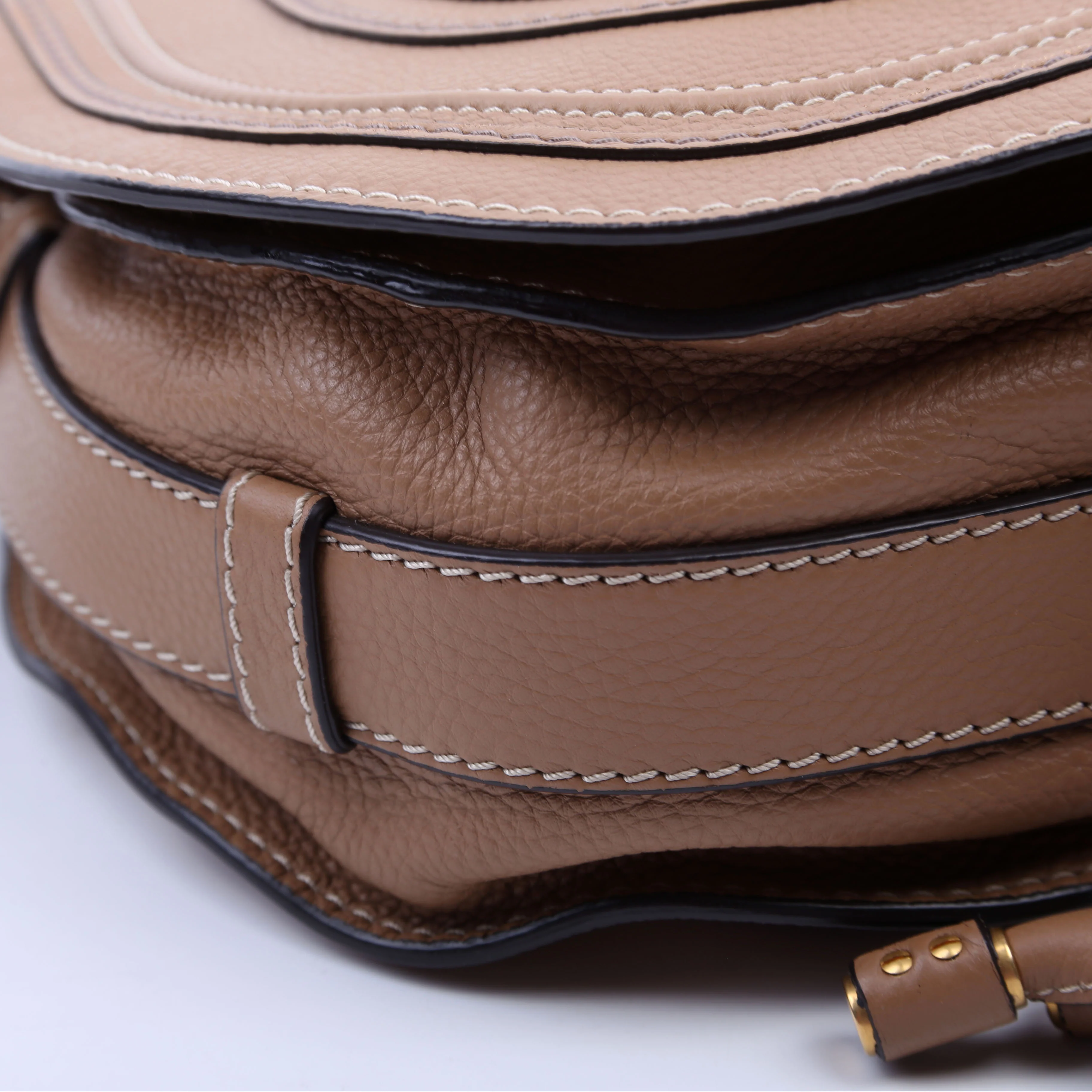 Marcie Saddle Bag Crossbody Medium Tan - Image 5
