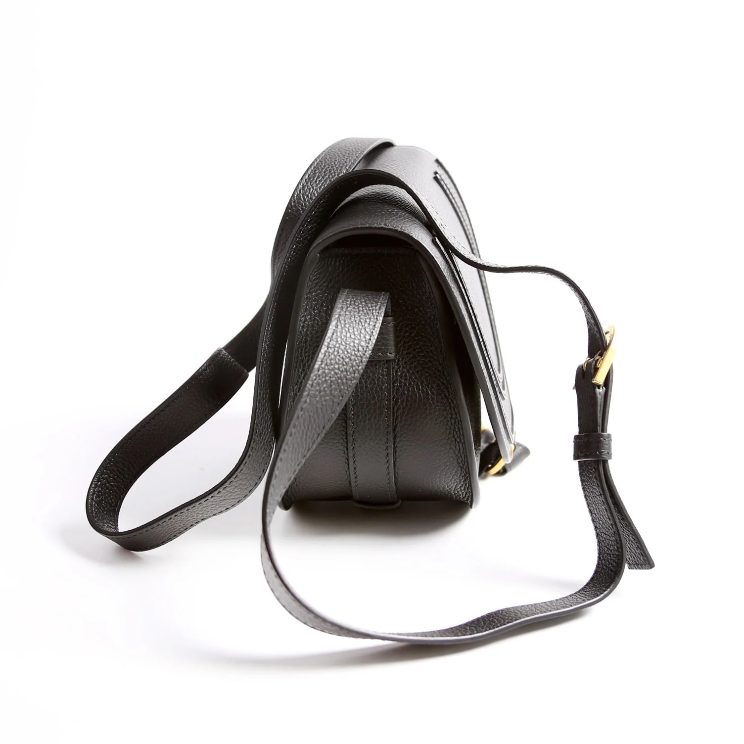 Marcie Saddle Bag Crossbody Small Black - Image 3