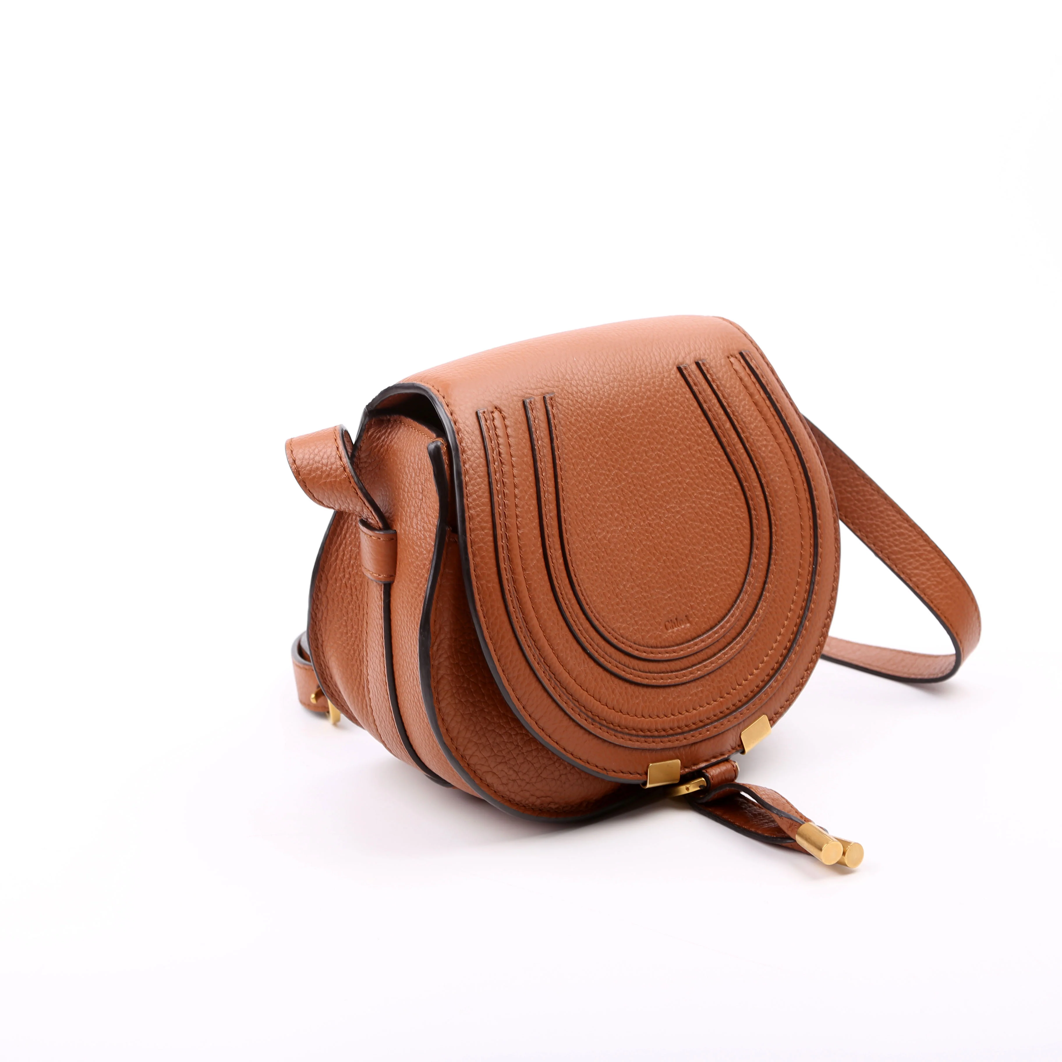 Marcie Saddle Bag Crossbody Small Brown - Image 2