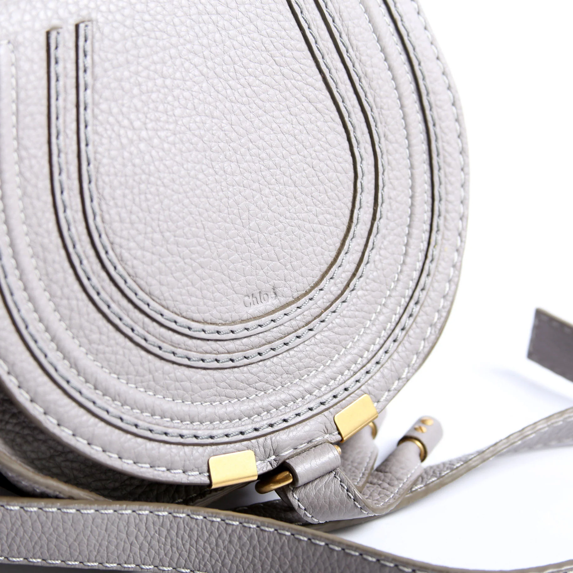 Marcie Saddle Bag Crossbody Small Gray - Image 10