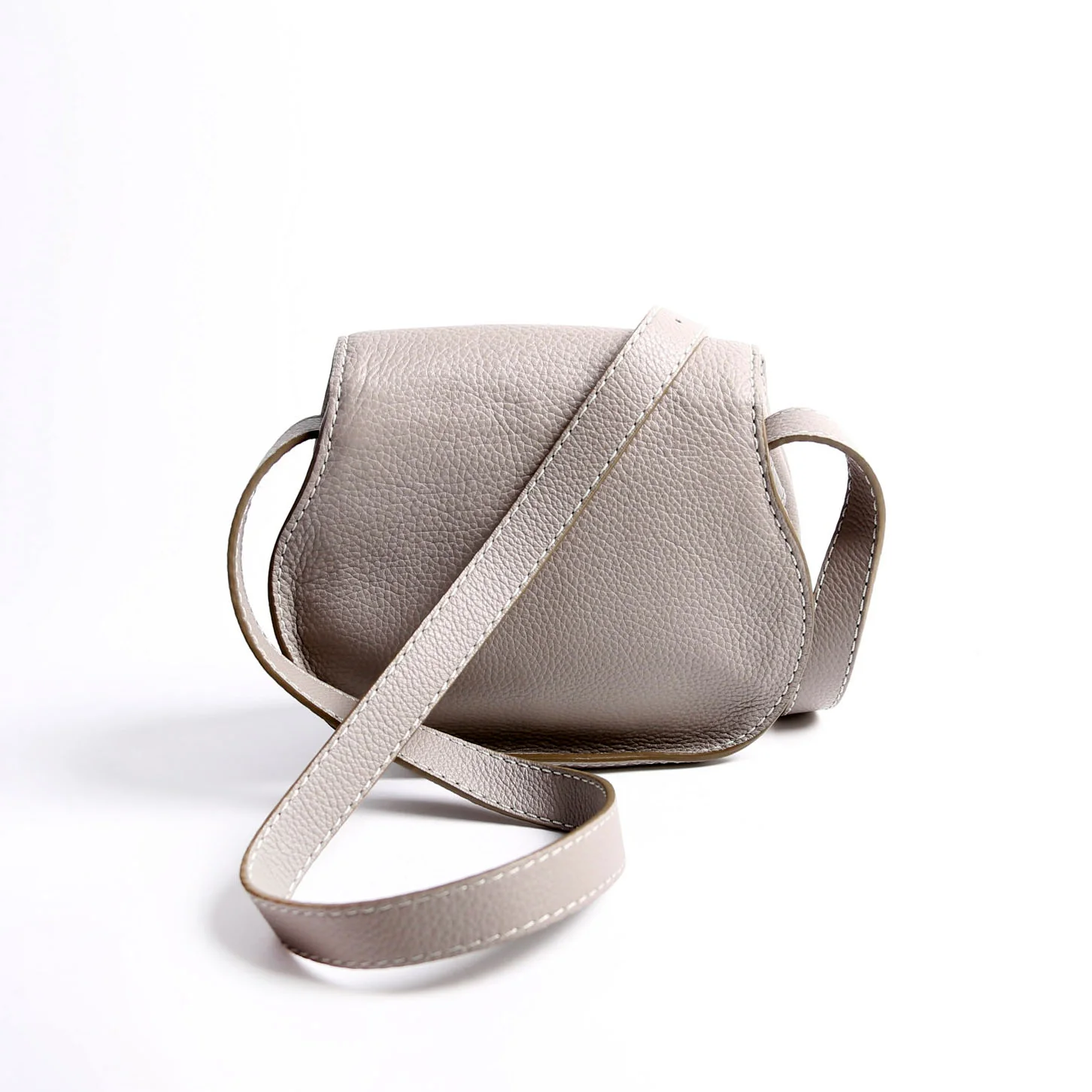 Marcie Saddle Bag Crossbody Small Gray - Image 2