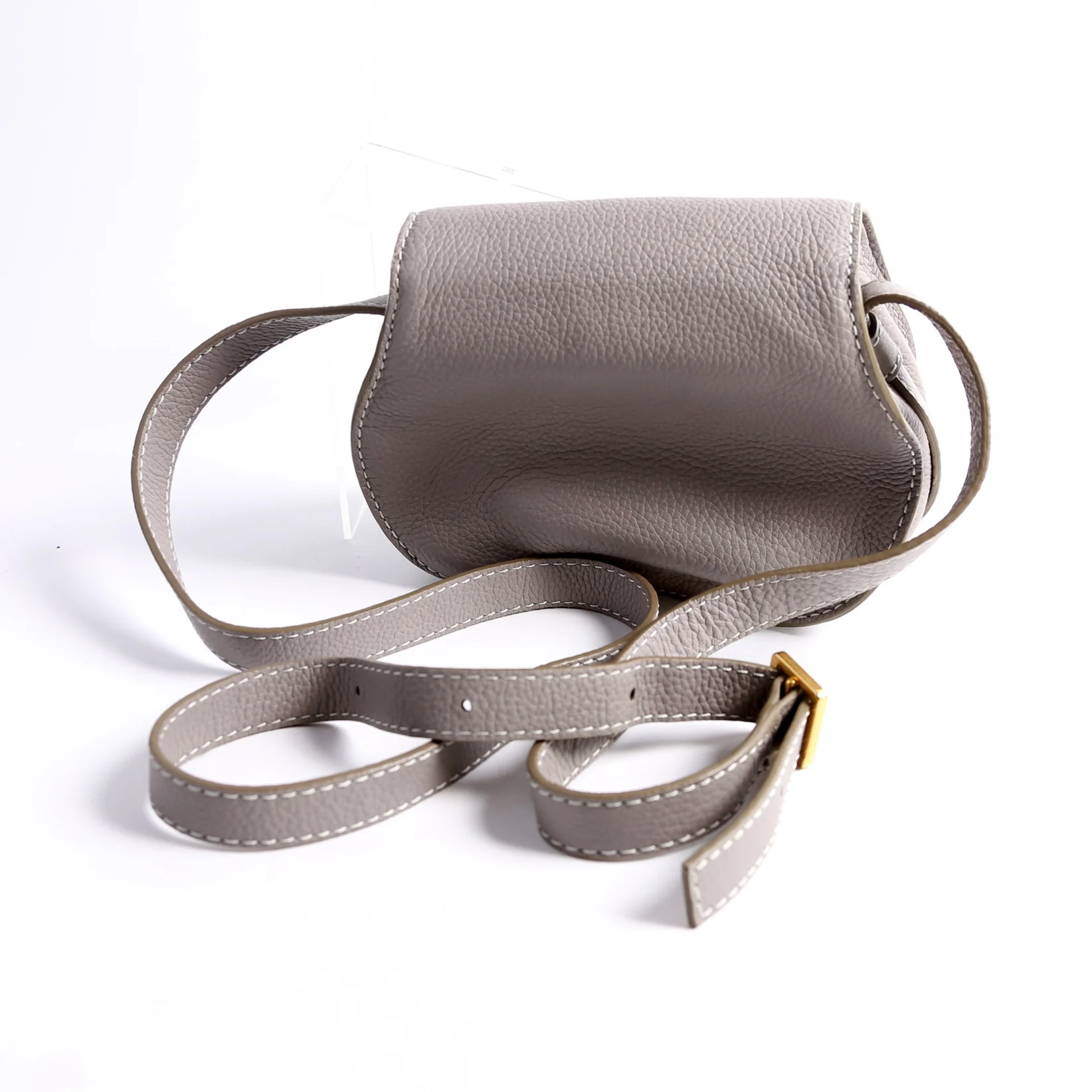 Marcie Saddle Bag Crossbody Small Grey - Image 2