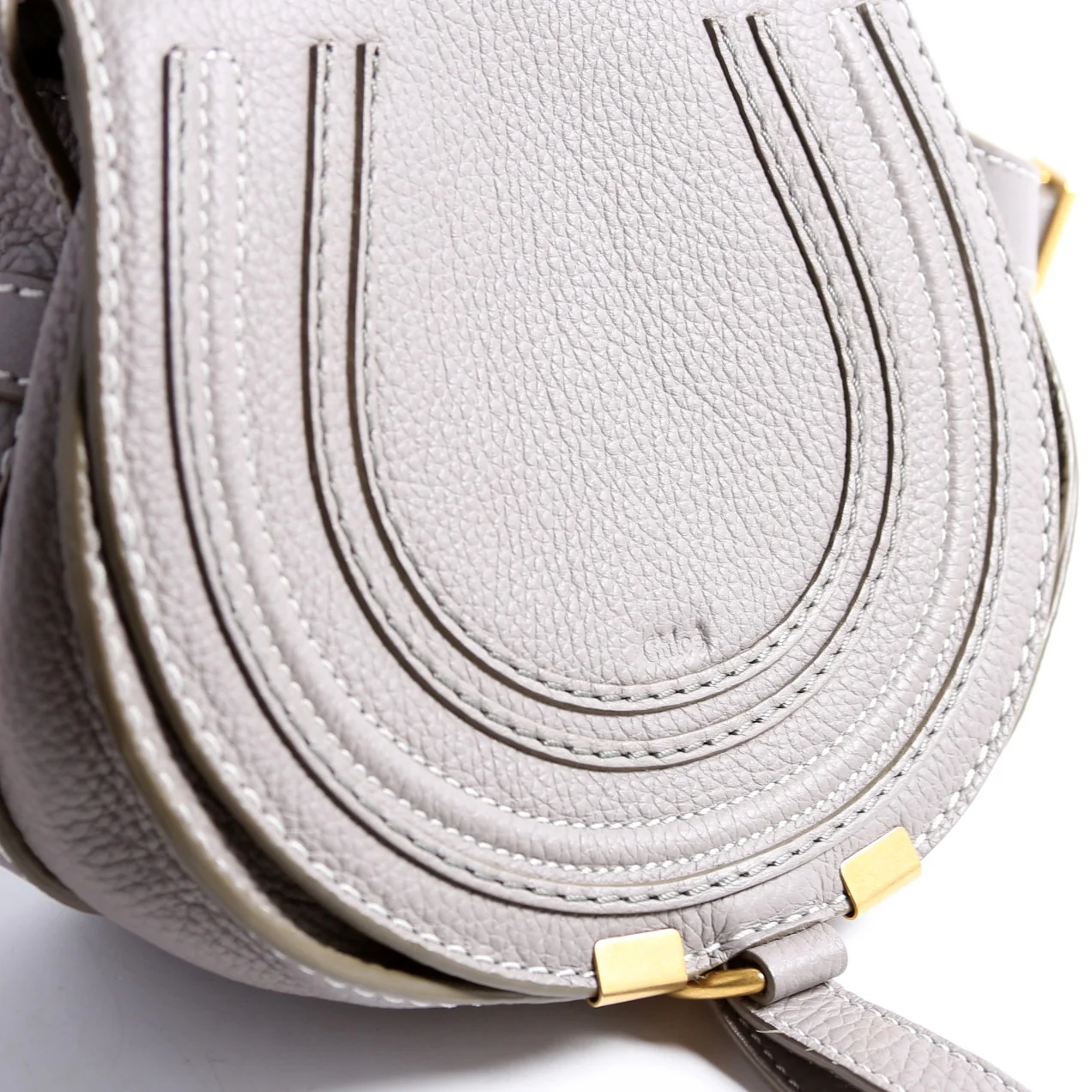 Marcie Saddle Bag Crossbody Small Grey - Image 8
