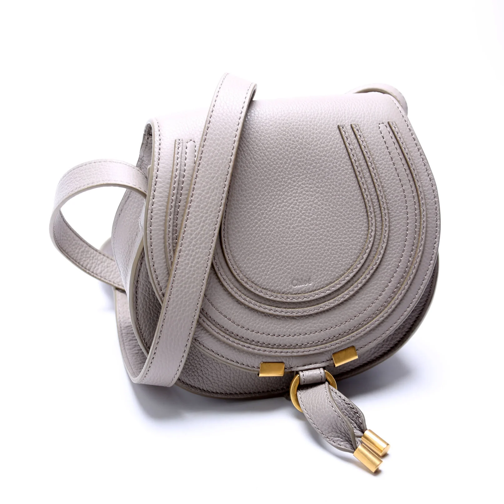 Marcie Saddle Bag Crossbody Small Grey - Image 2
