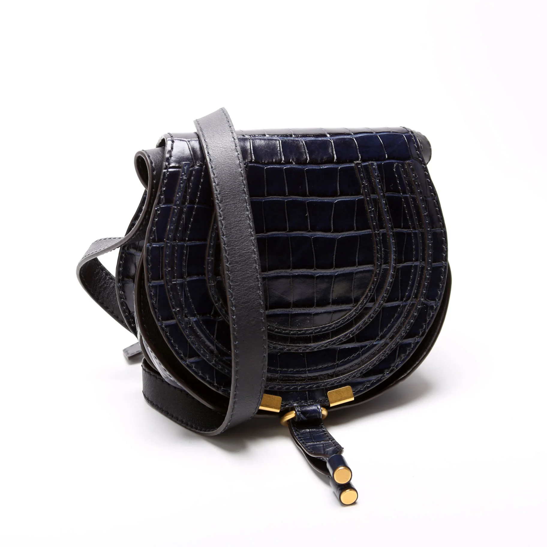 Marcie Saddle Bag Crossbody Small Navy - Image 2