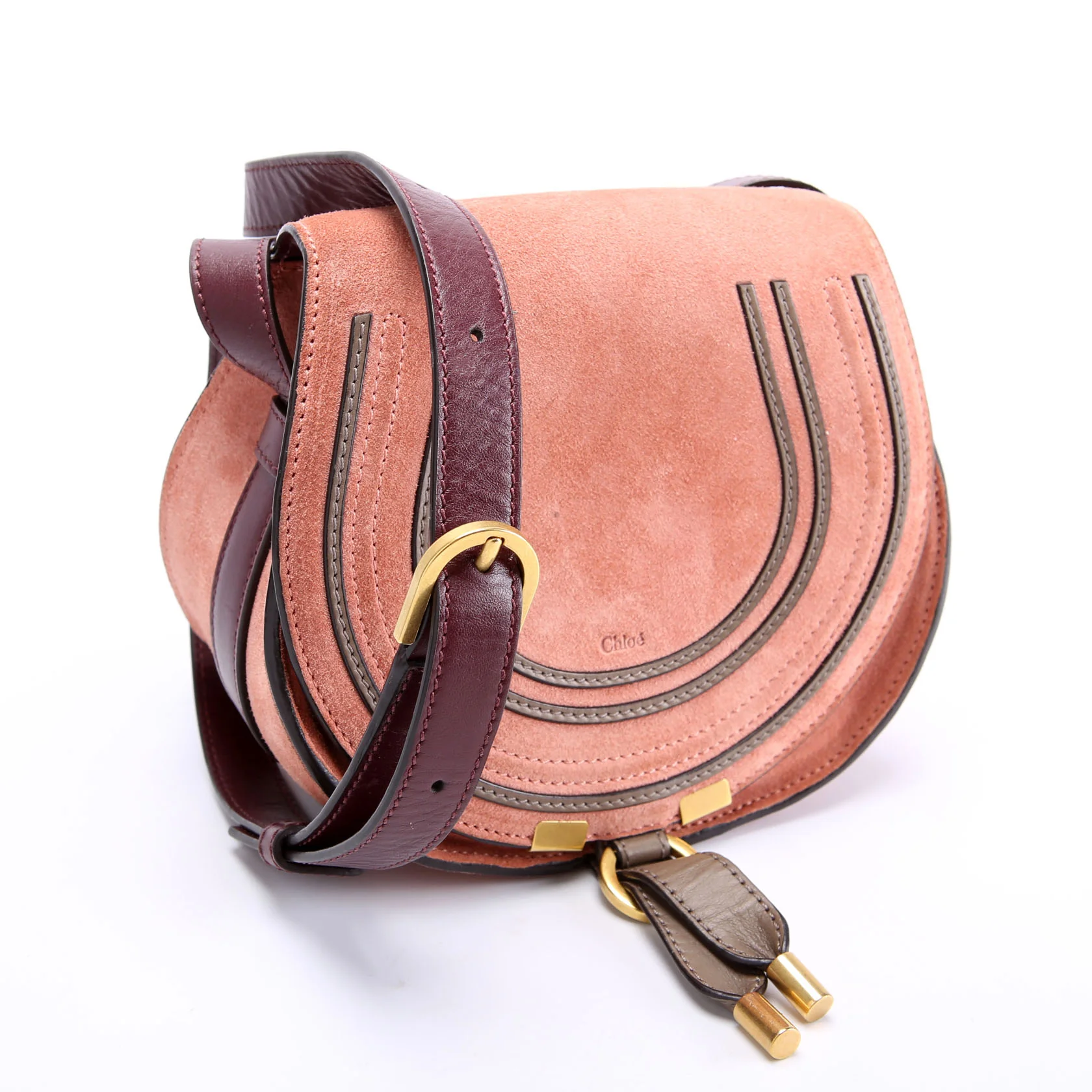 Marcie Saddle Bag Crossbody Small Salmon - Image 2
