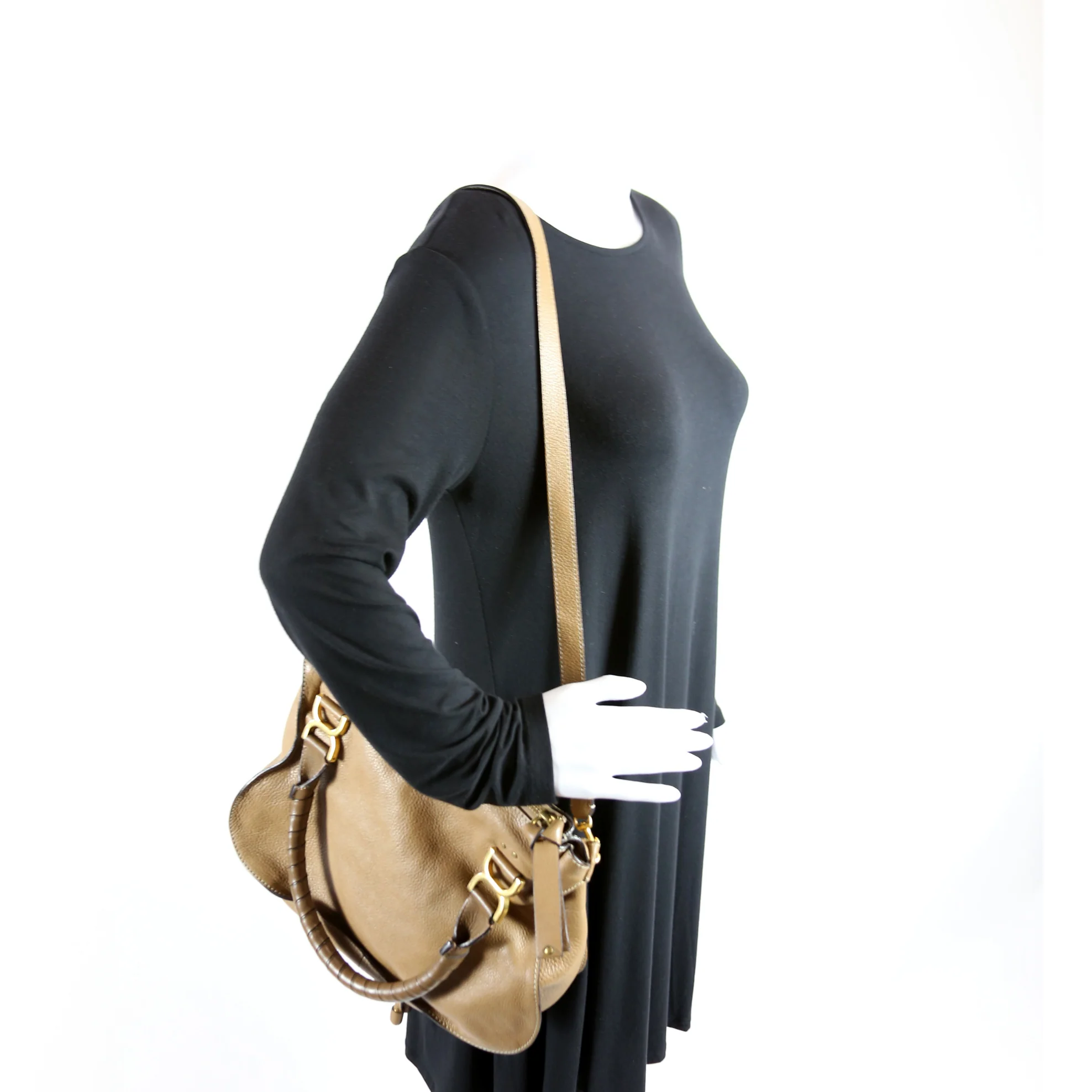 Marcie Satchel Medium 2Way Tan - Image 10