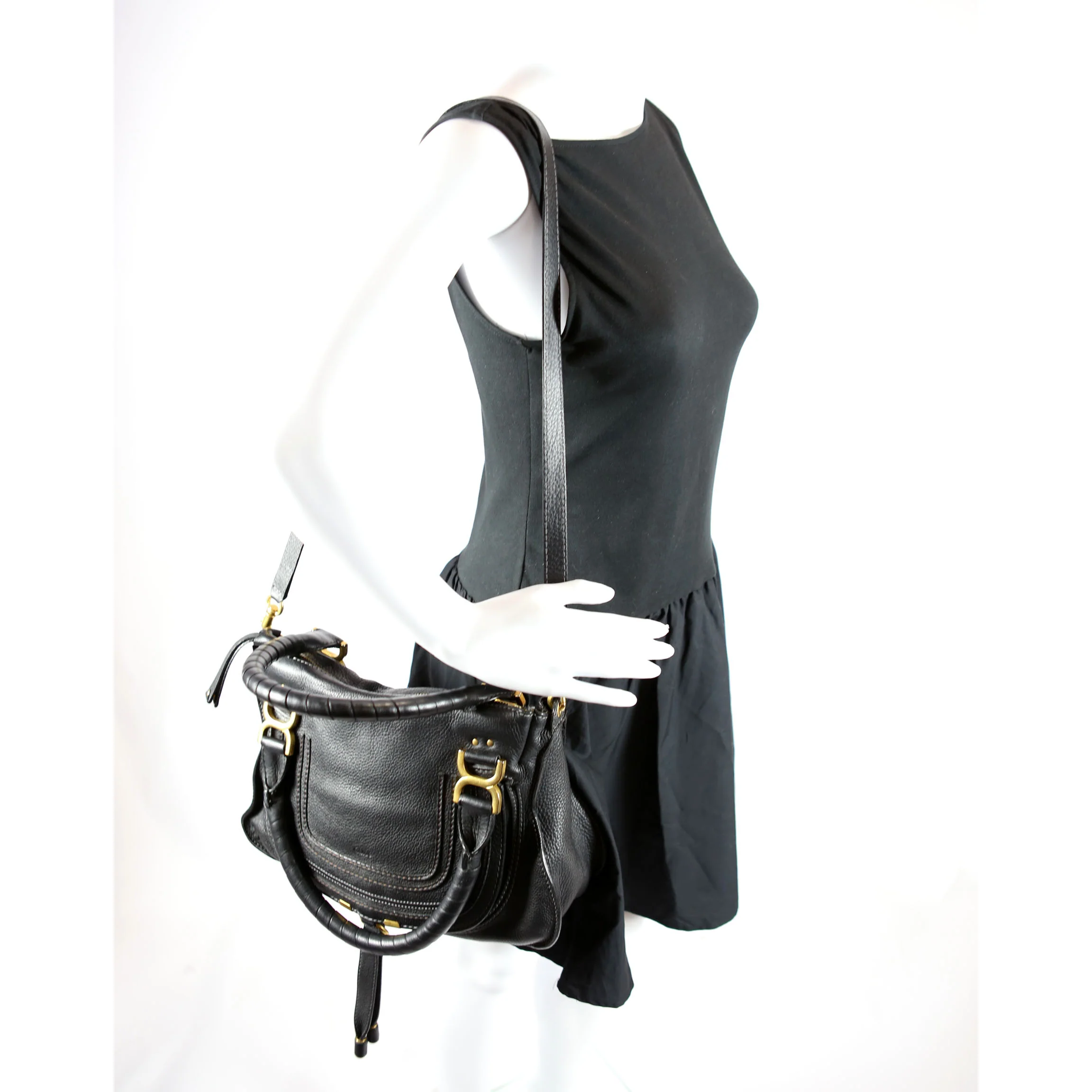 Marcie Satchel Medium Black - Image 15