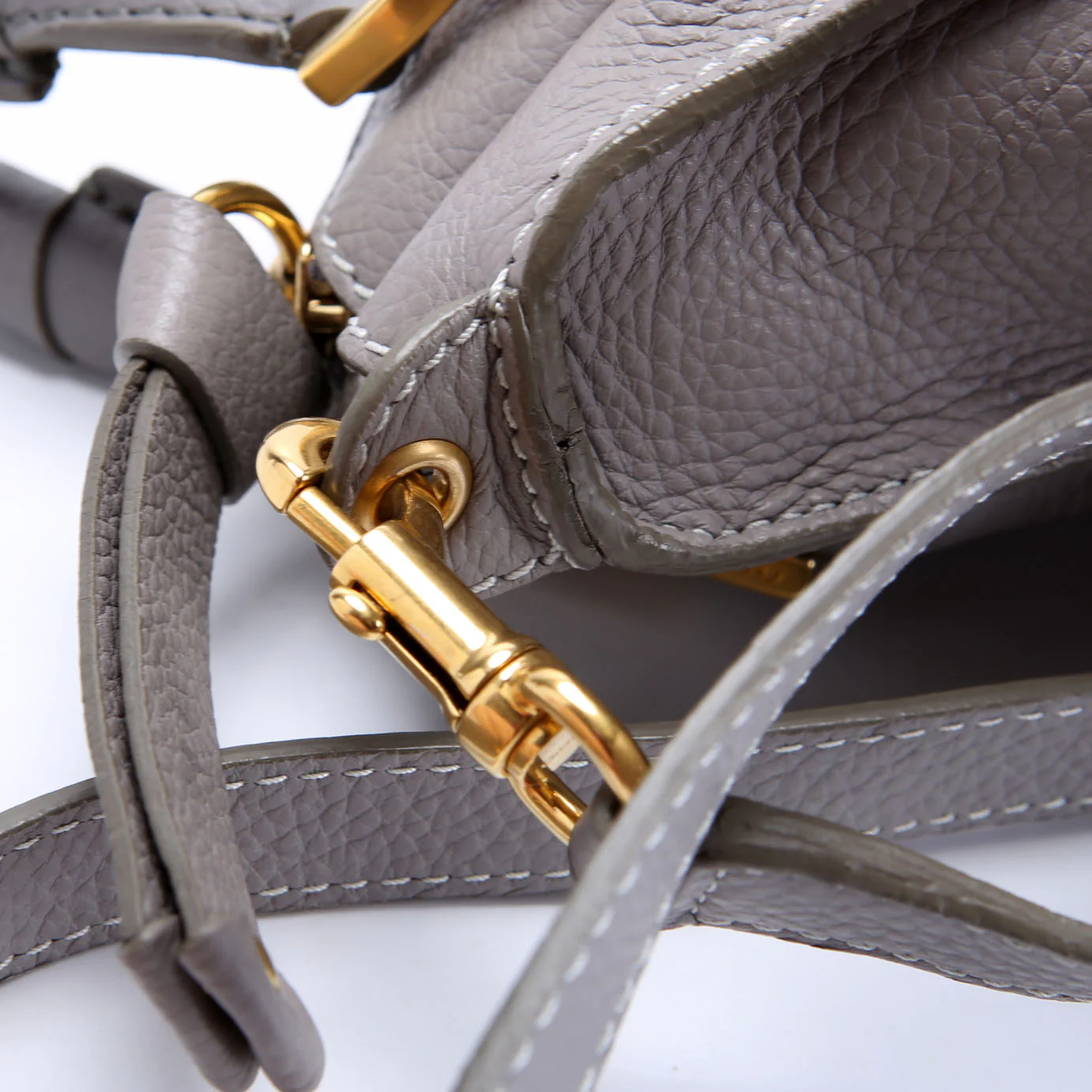 Marcie Satchel Medium Gray/Gold - Image 9