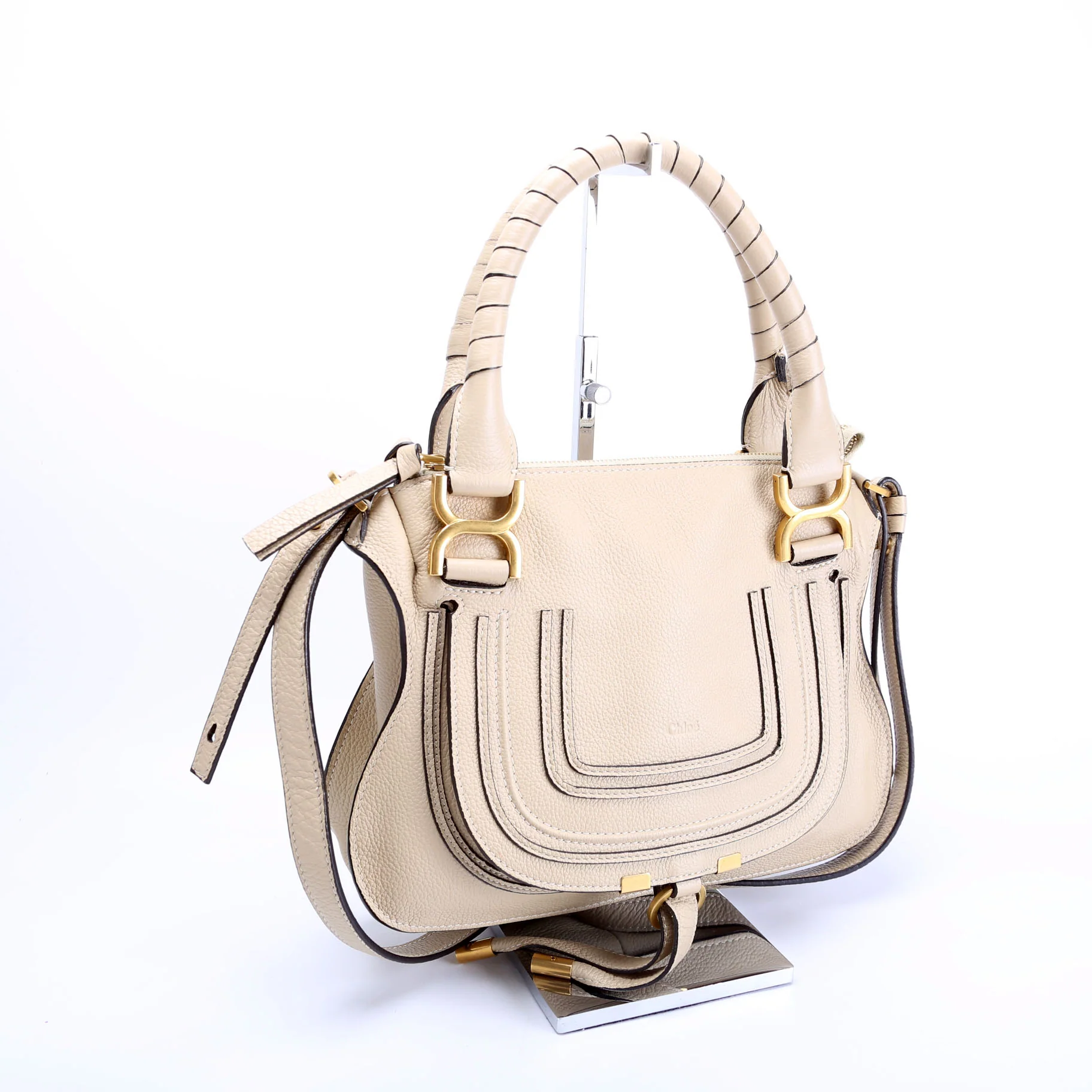 Marcie Small Double Carry Beige - Image 2