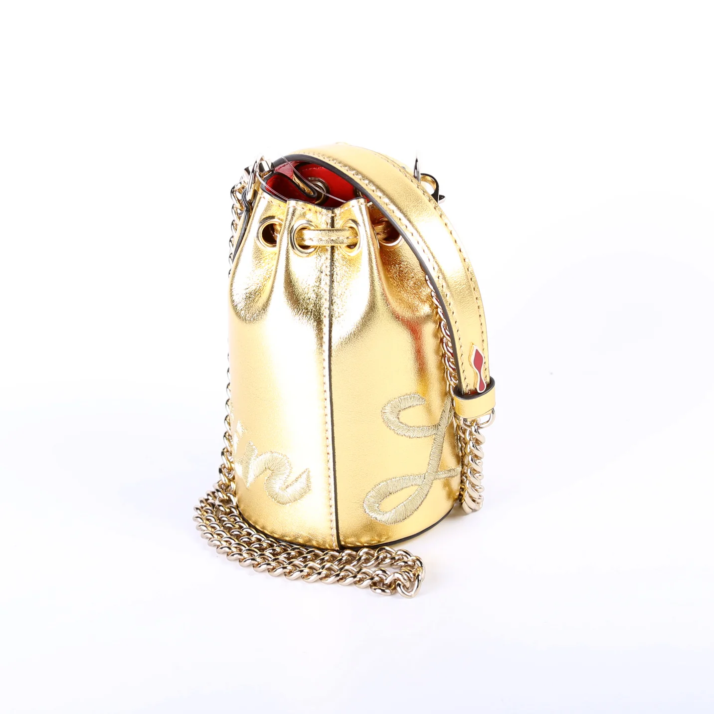 Marie Jane Leather Mini Bucket Bag - Image 3