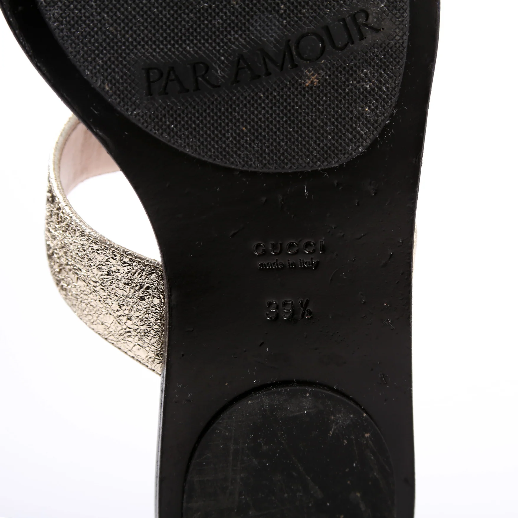 Marmont T Strap Sandals Size 39.5 Gold/Black - Image 7