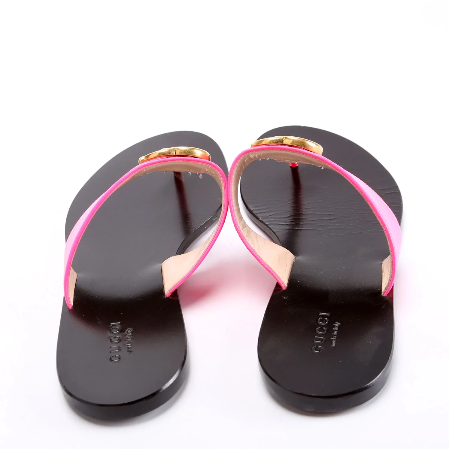 Marmont T-Strap Sandals Size 39.5 Neon Pink - Image 4