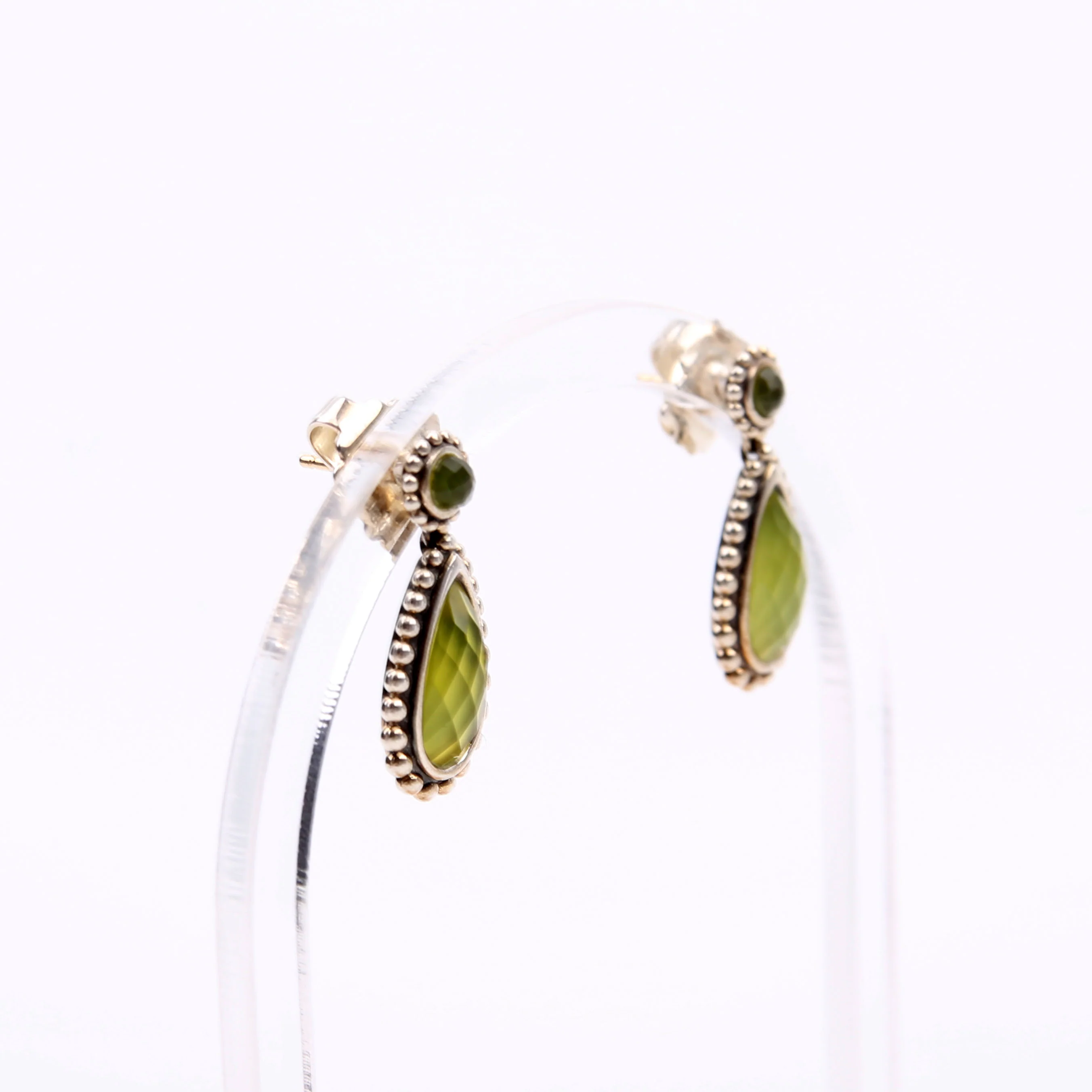 Maya Drop Earrings 14K/925/Serpentine - Image 5