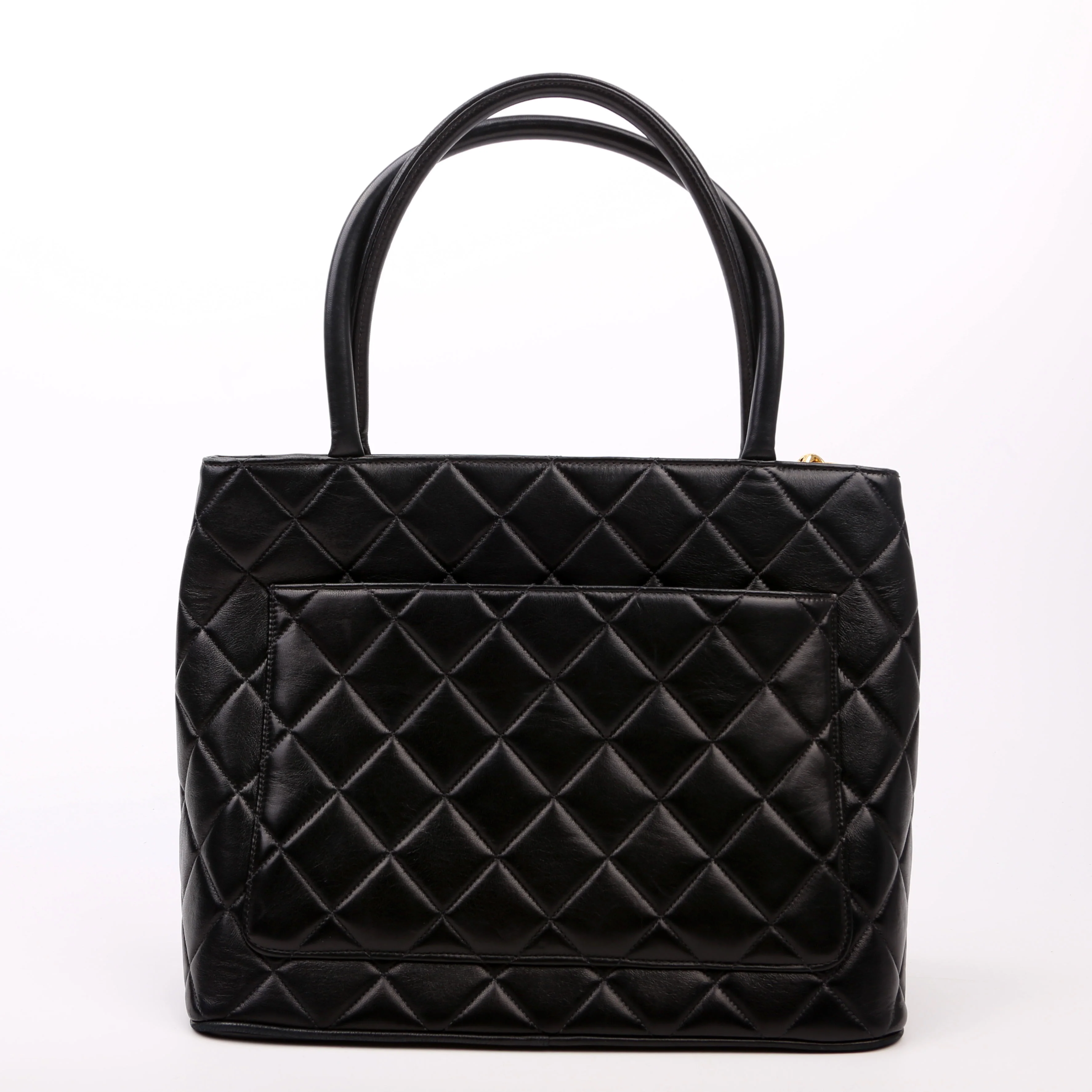 Medallion Tote Lambskin Black - Image 3