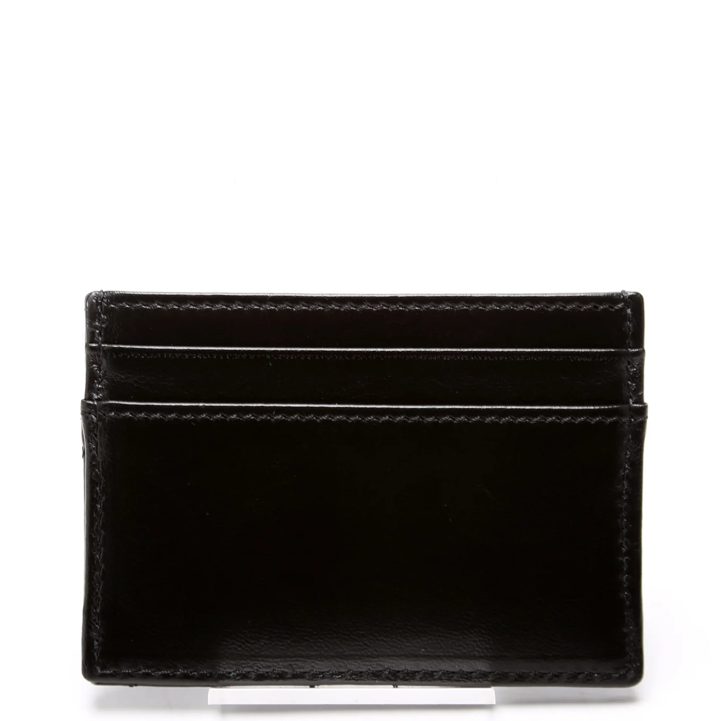 Medusa Biggie Quilted Leather Card Holder Black - Image 3