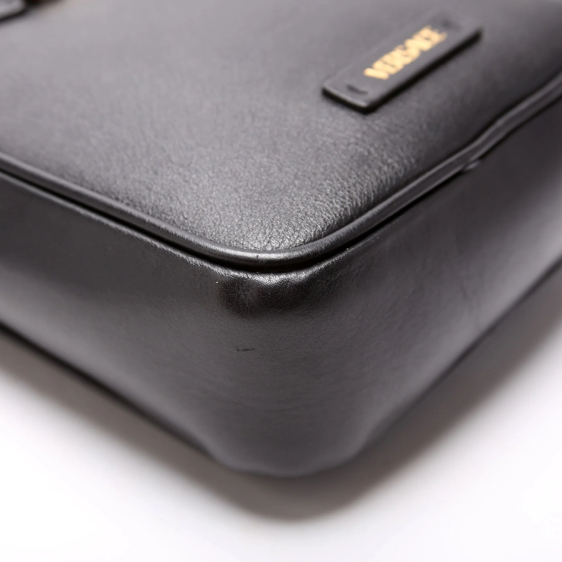 Medusa Biggie Small Crossbody Leather Black - Image 6