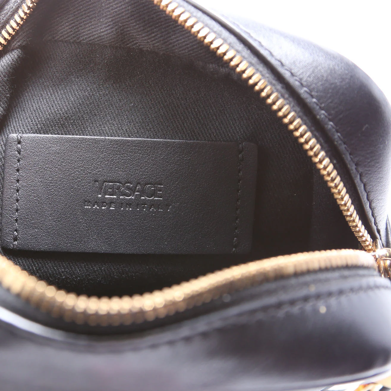 Medusa Biggie Small Crossbody Leather Black - Image 9