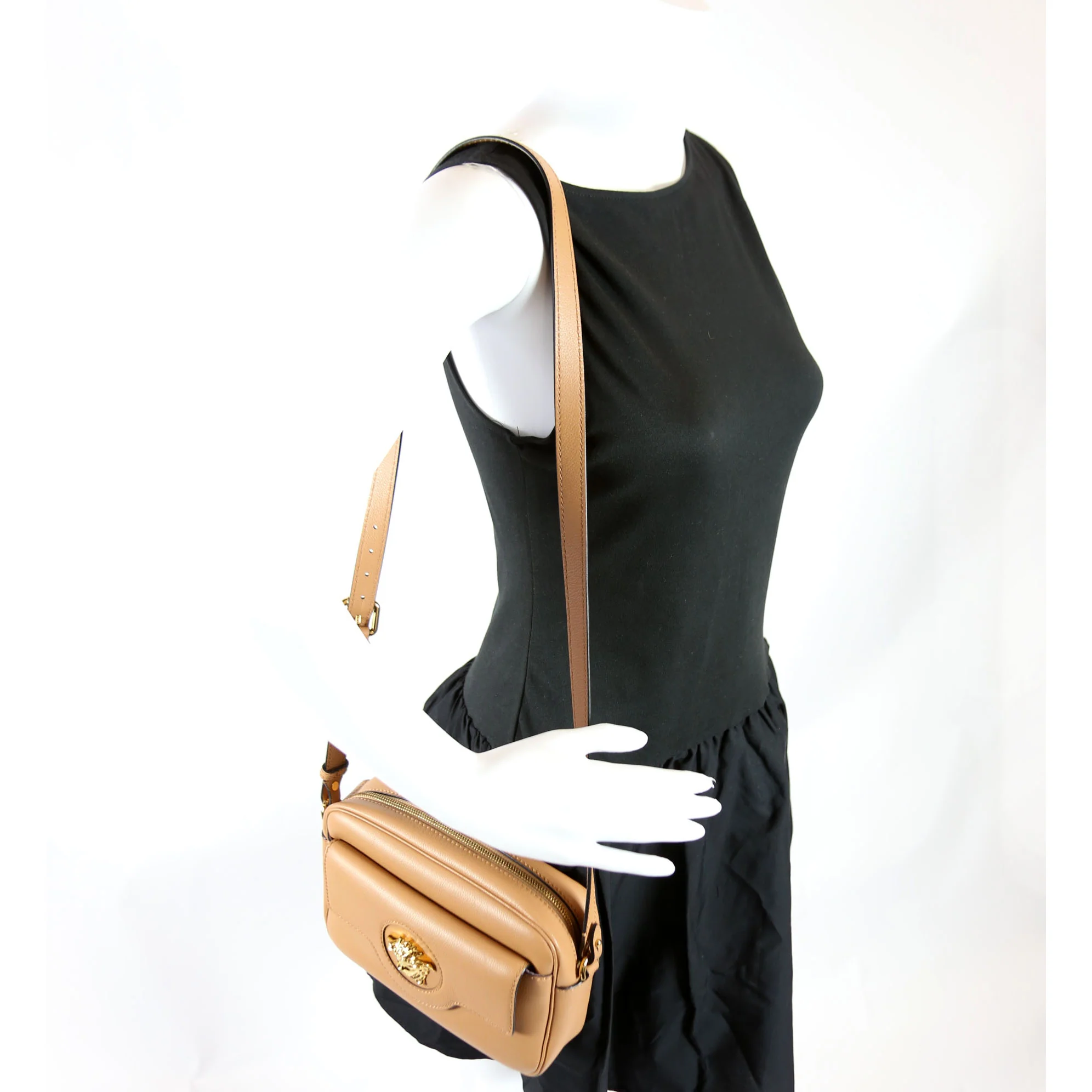 Medusa Camera Bag Leather Tan - Image 11