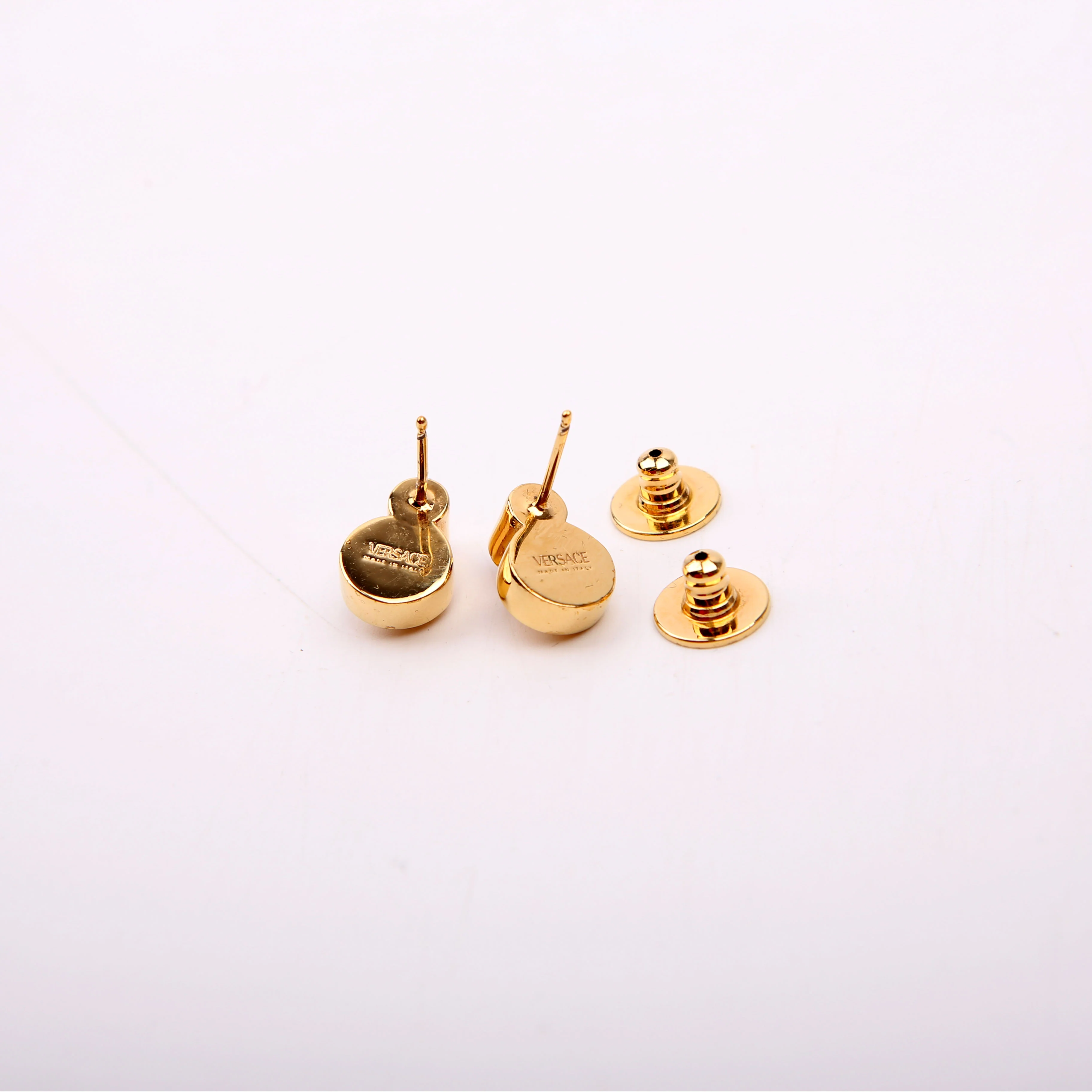 Medusa Crystal Stud Earrings Gold - Image 4