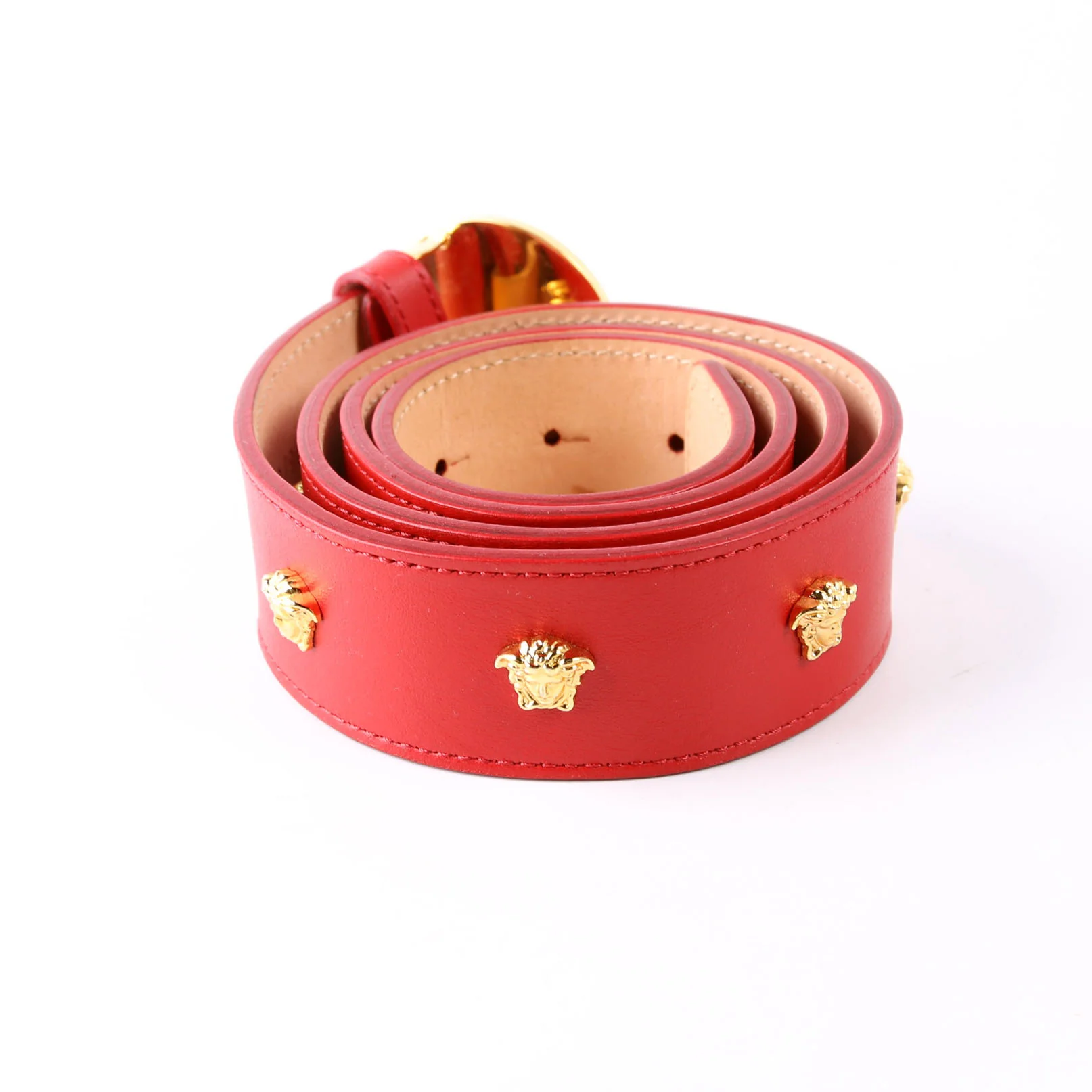 Medusa Leather Belt Size 90/36 Red - Image 3