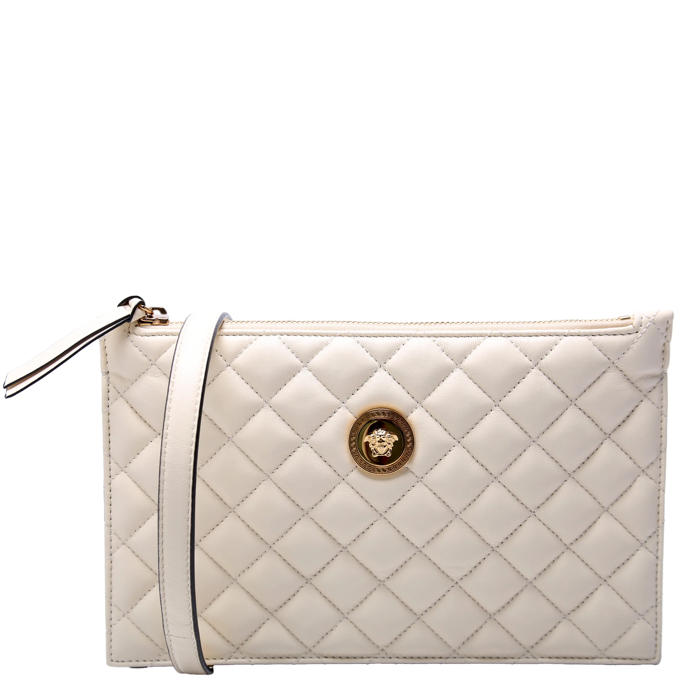 Medusa Quilted Leather Pouch