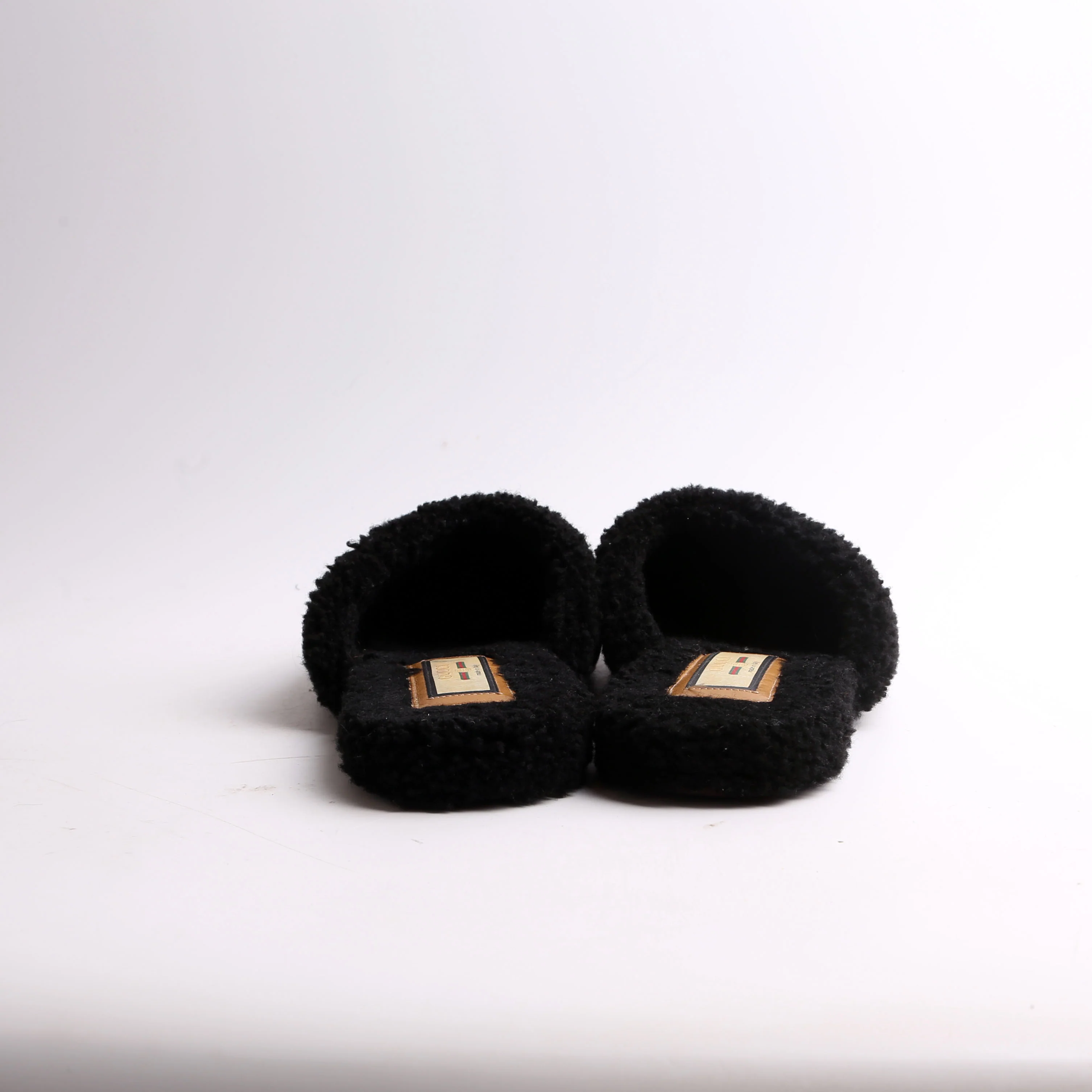 Men's Shearling Logo Slippers Size 40 - Image 3