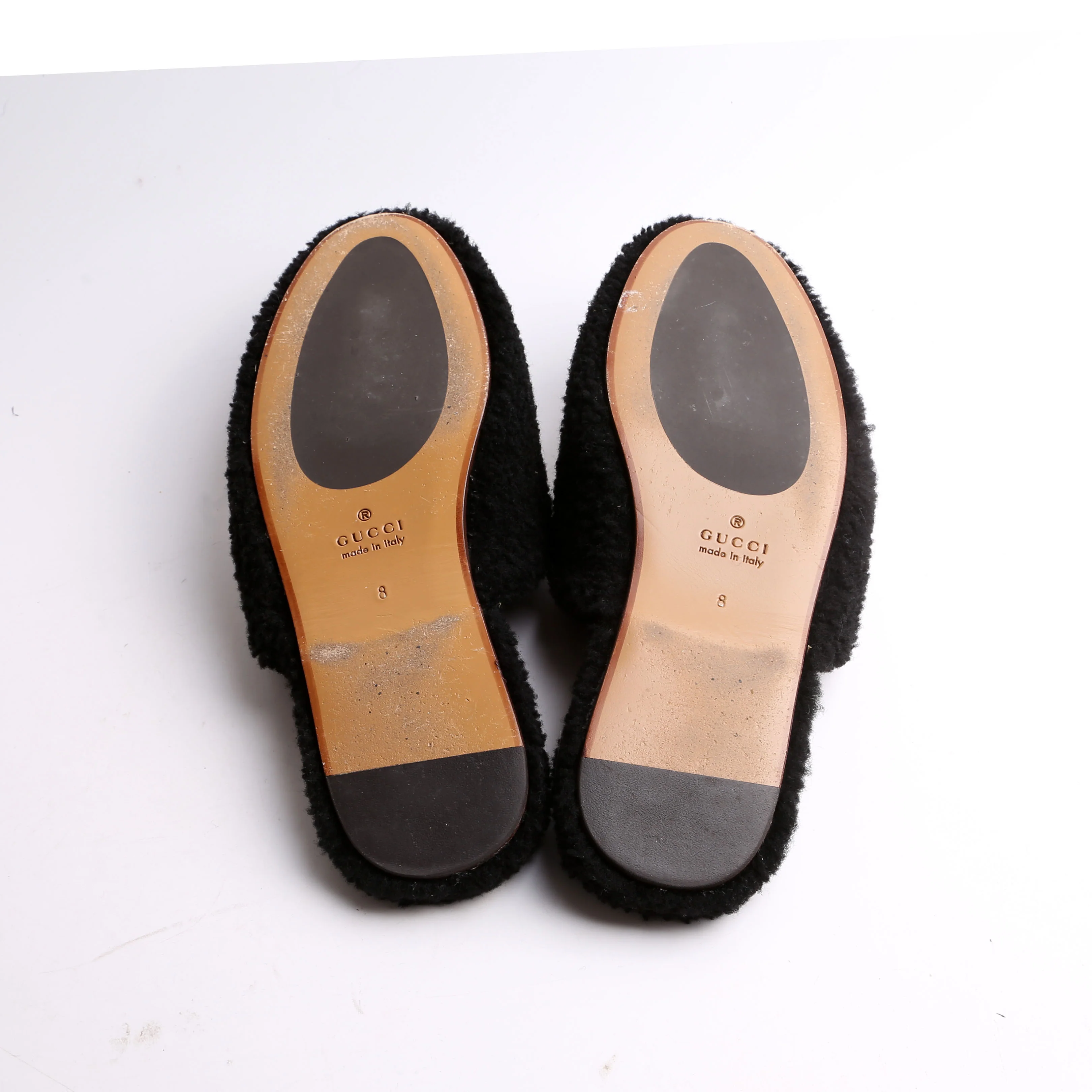 Men's Shearling Logo Slippers Size 40 - Image 6