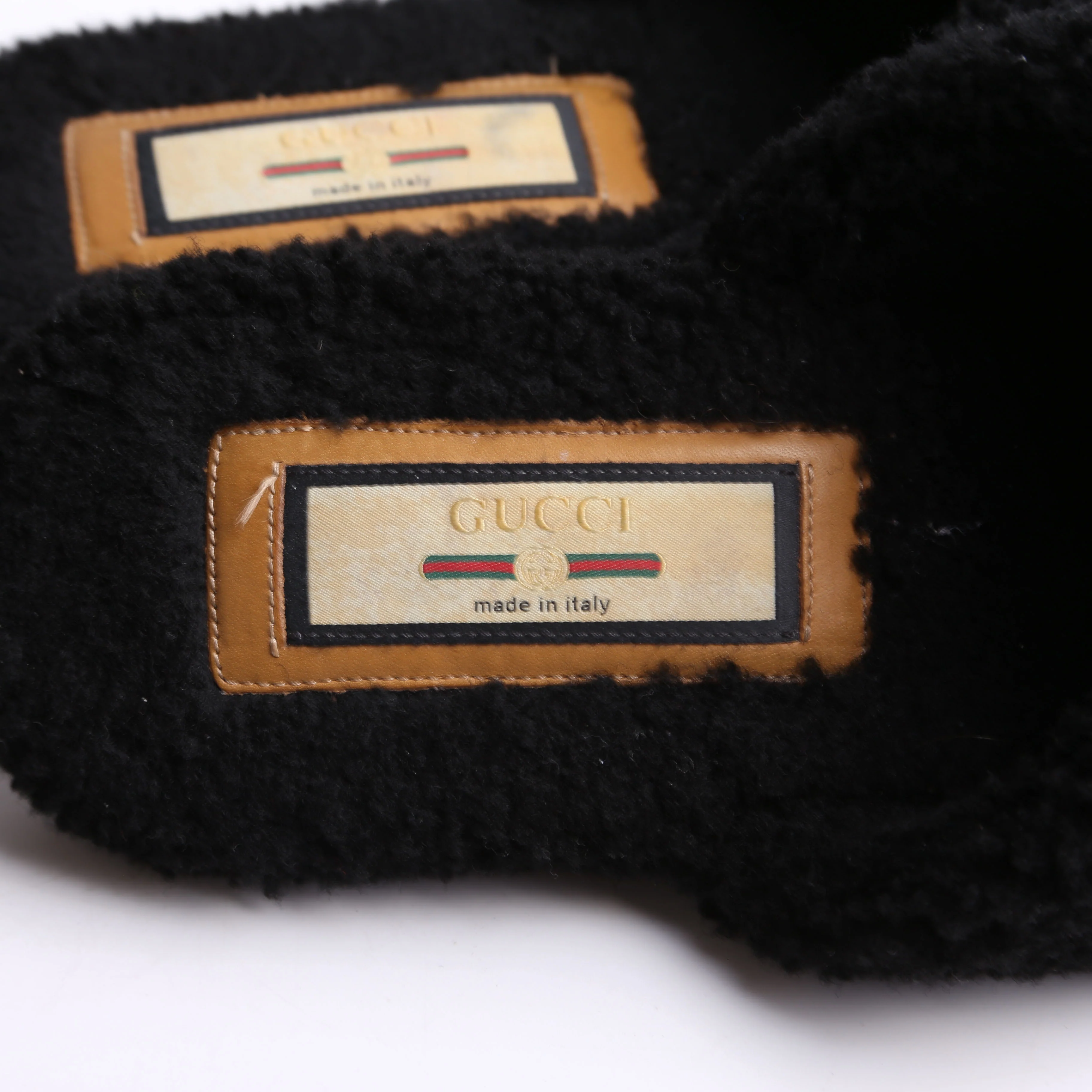 Men's Shearling Logo Slippers Size 40 - Image 7