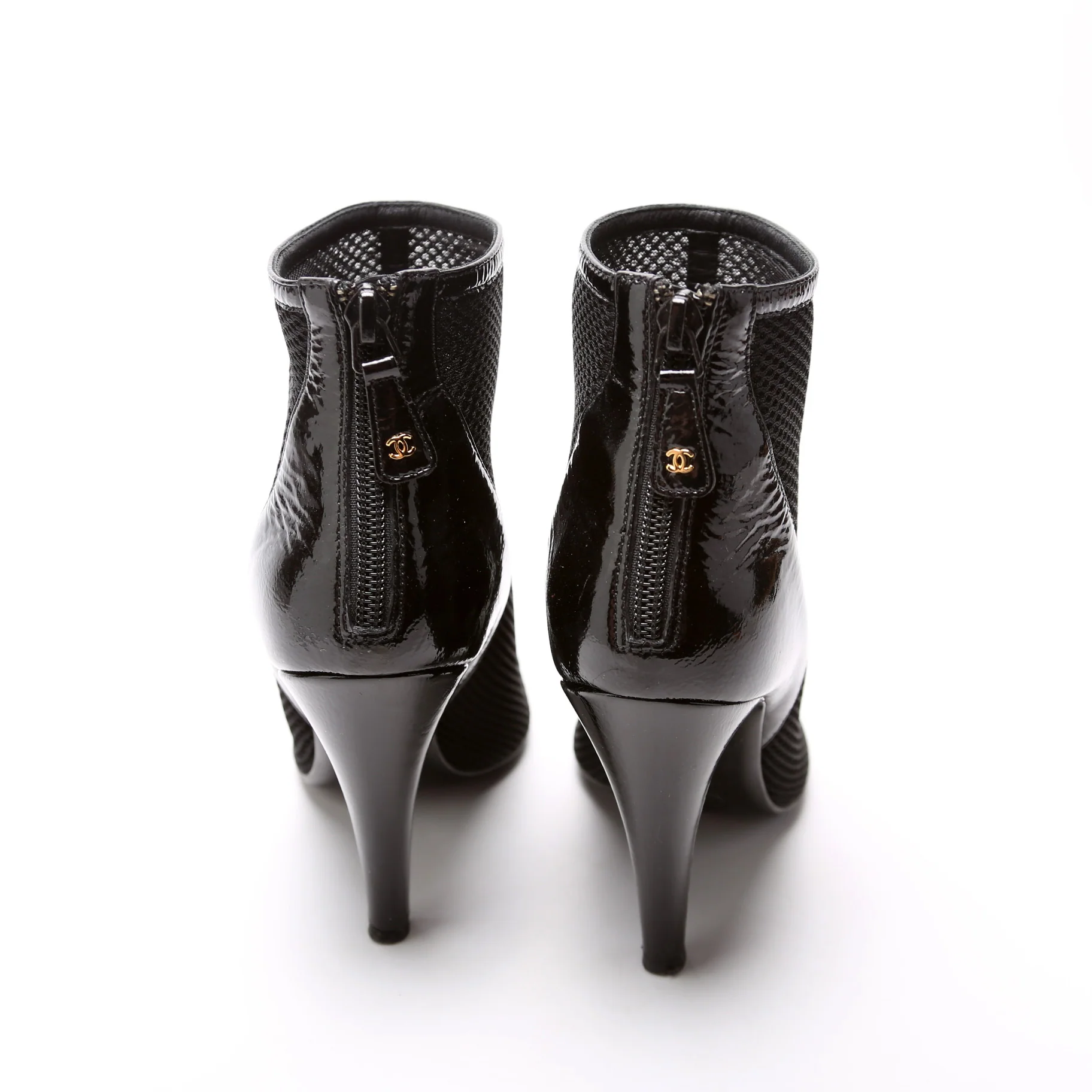 Mesh/Leather Booties Size 37 - Image 4