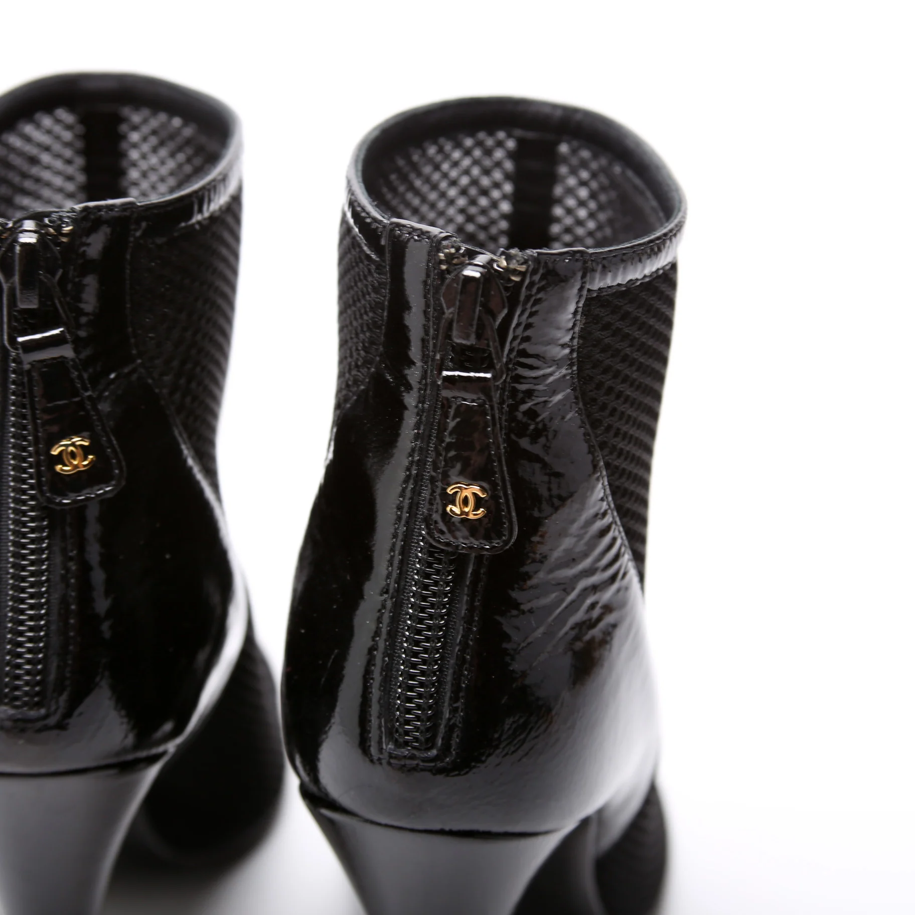 Mesh/Leather Booties Size 37 - Image 5