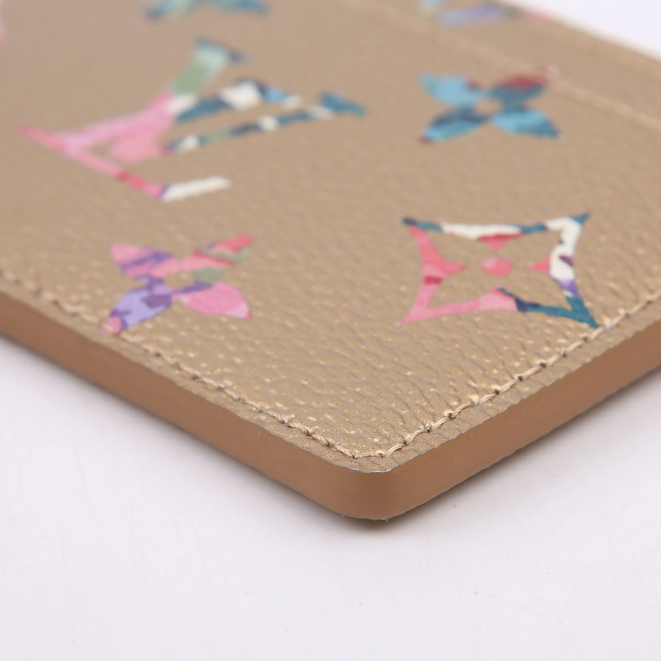 Metallic LV Garden Card Holder Gold - Image 5