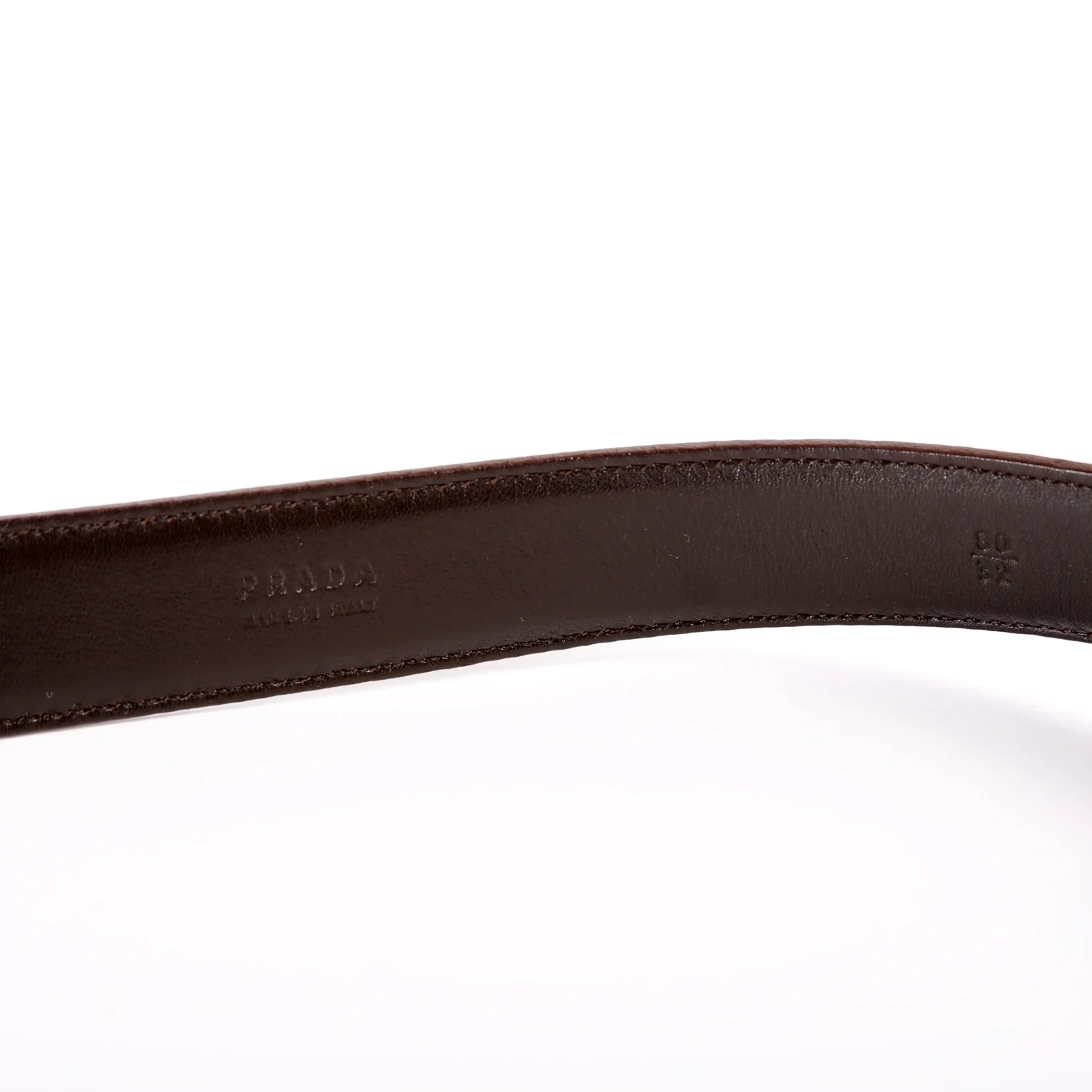 Metallic Saffiano Belt Size 80/32 - Image 6