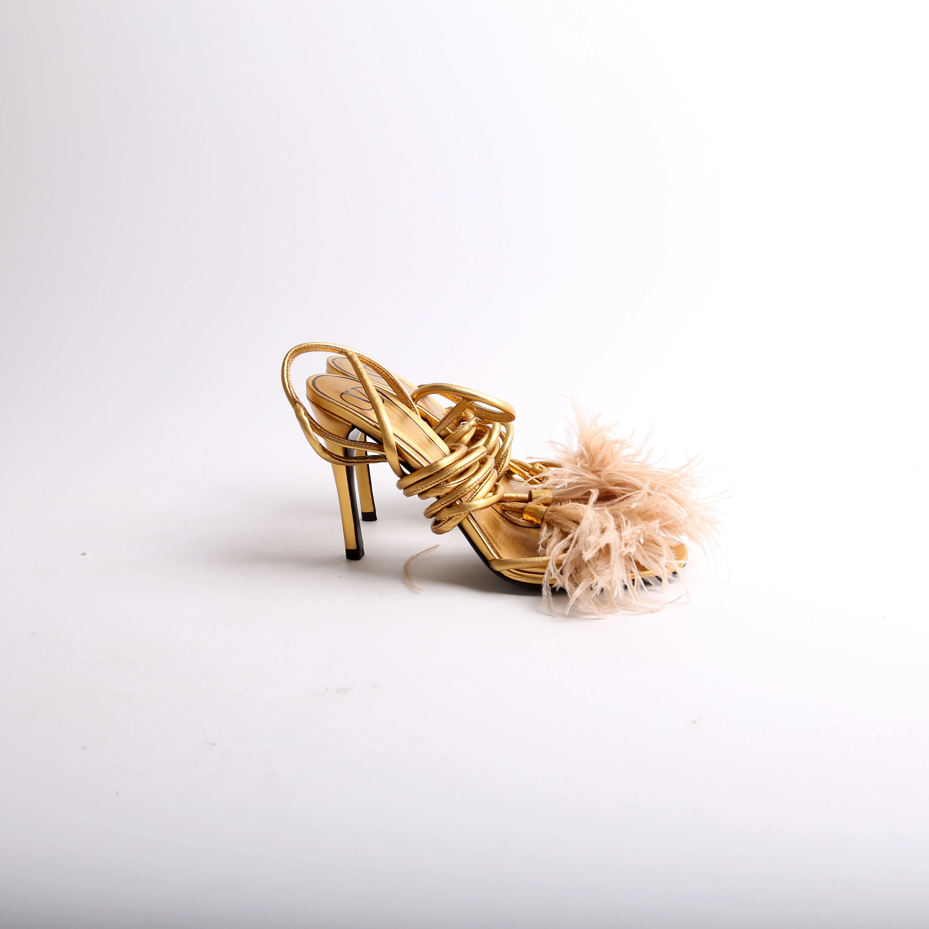 Metallic Upflair Feather Sandals Size 37.5 - Image 5