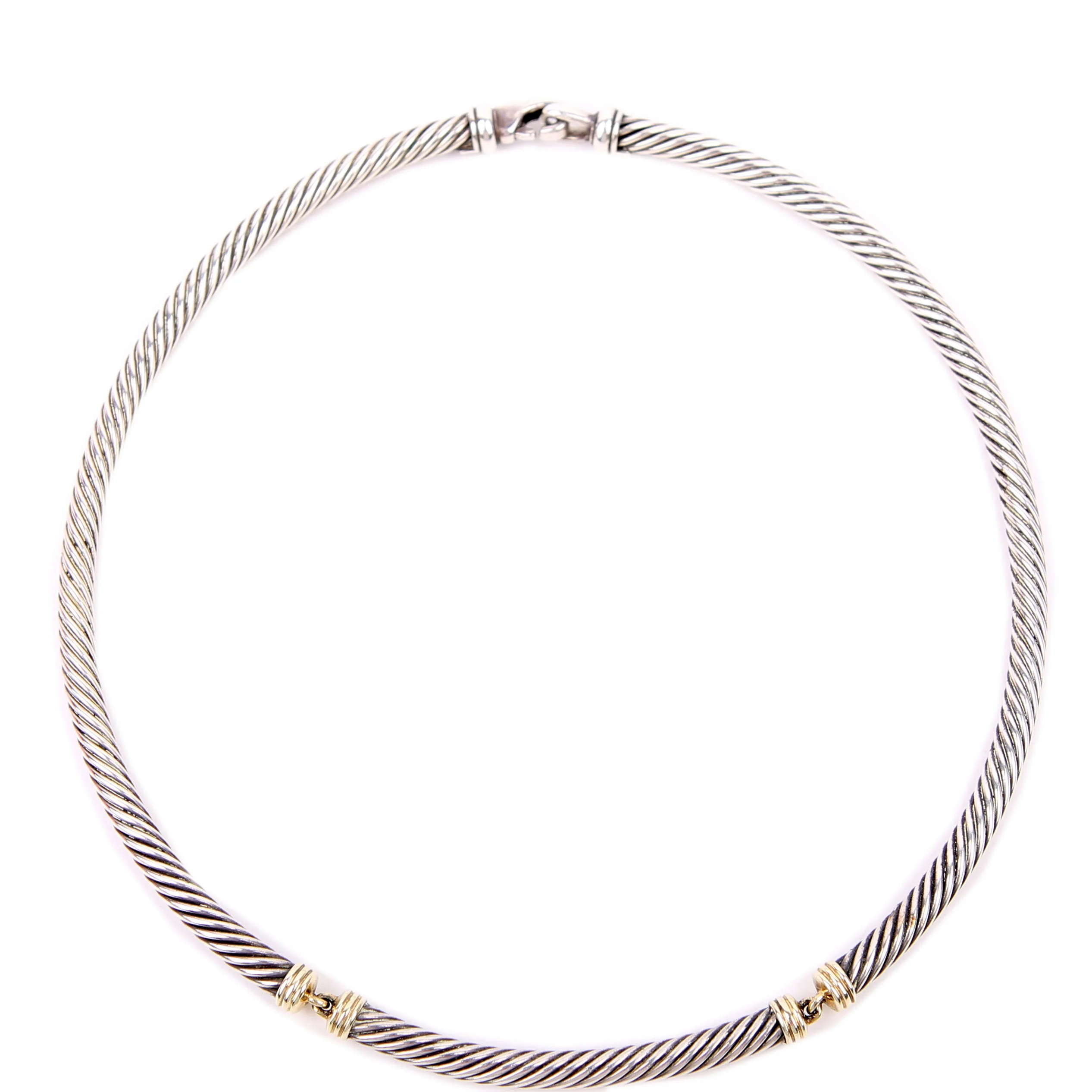 Metro Cable Collar 925/585 Necklace Silver