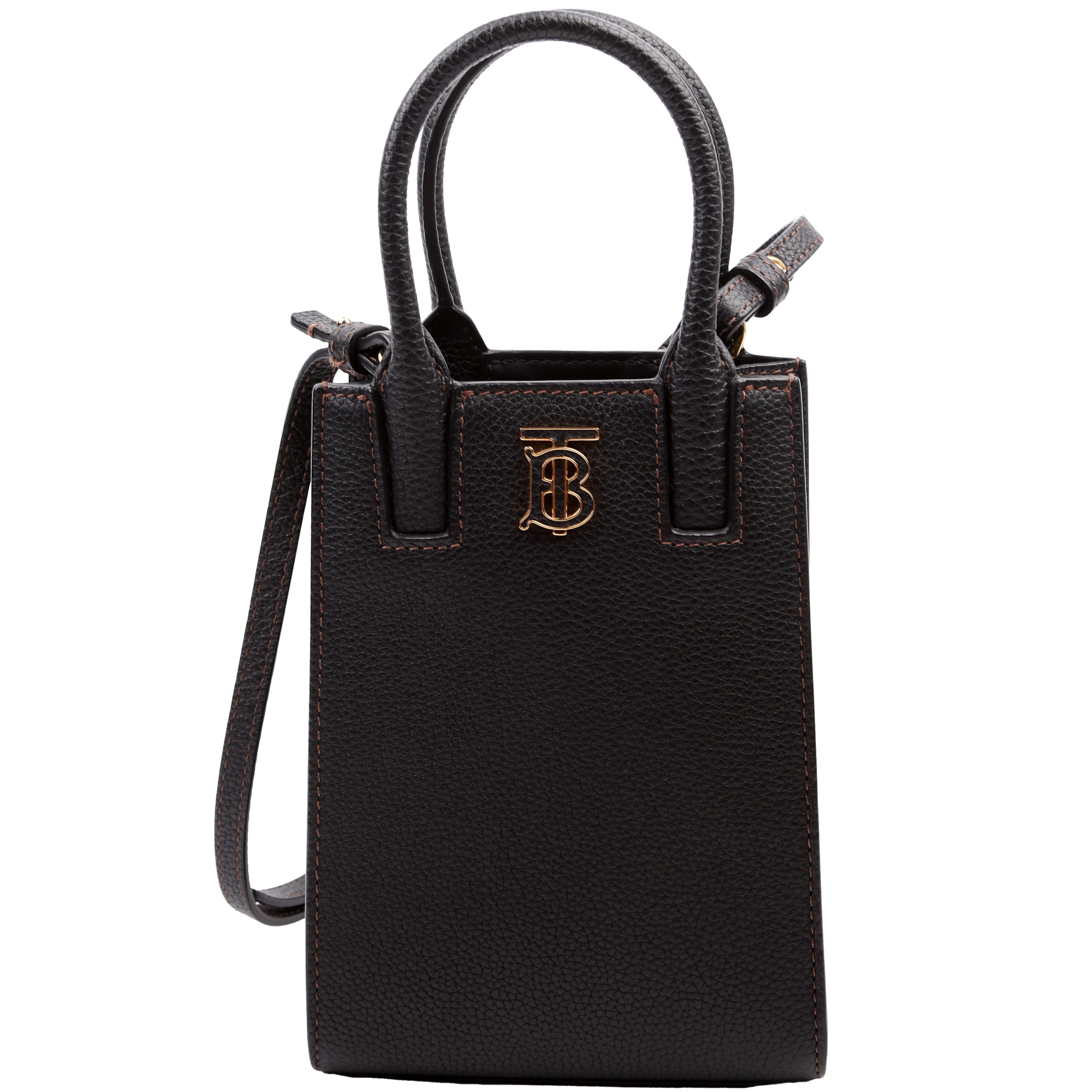 Micro Frances Phone Tote Grain Leather Black