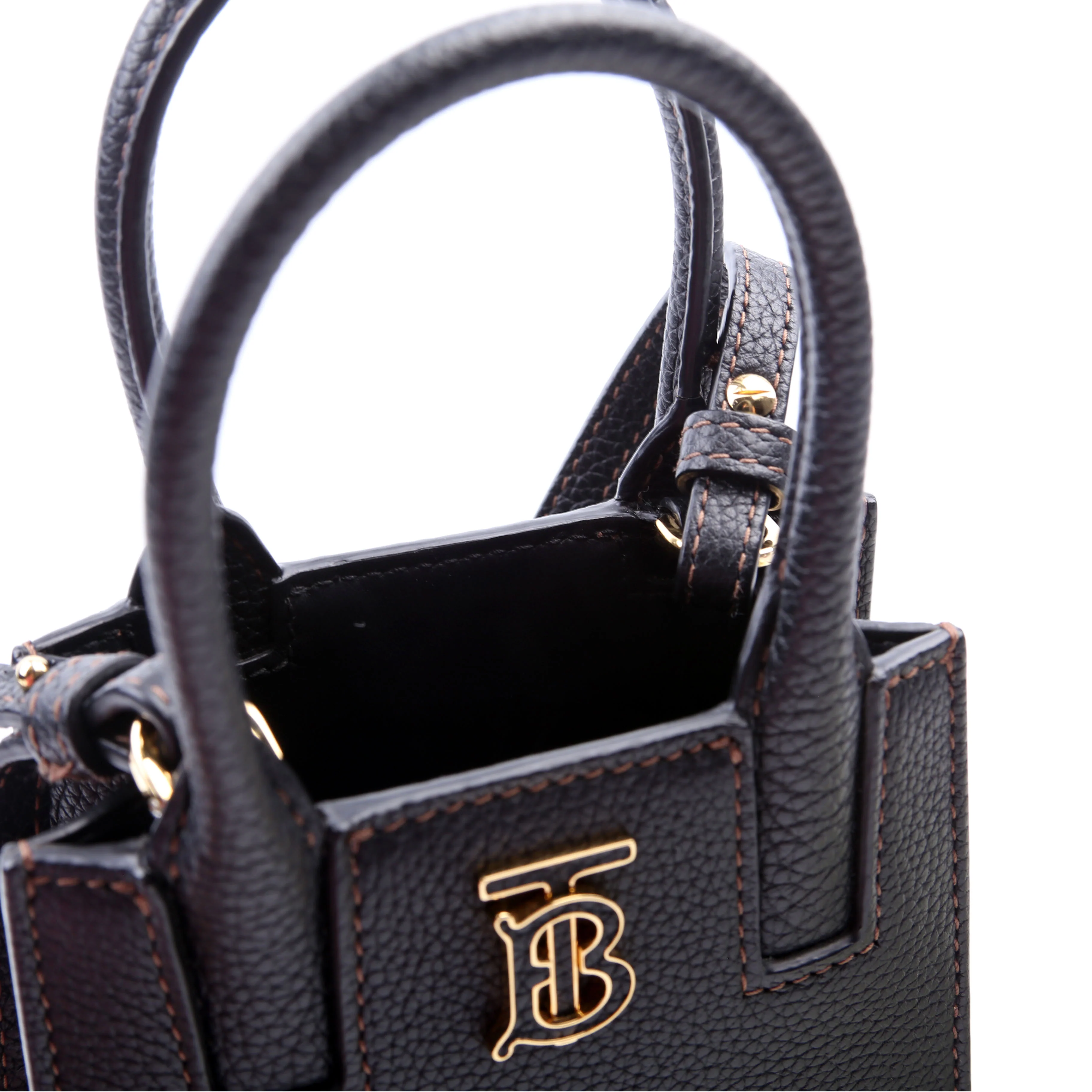 Micro Frances Phone Tote Grain Leather Black - Image 10