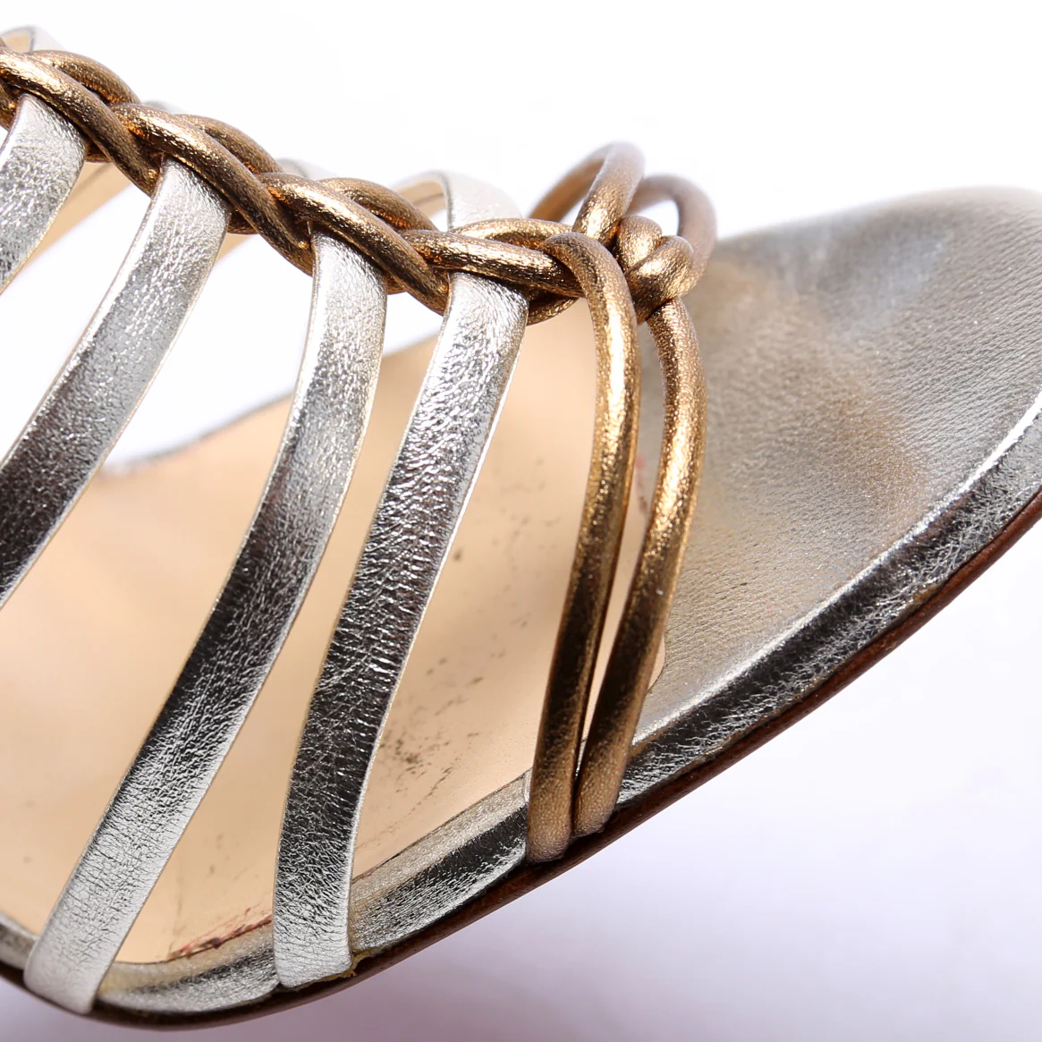 Milla 100MM Caged Sandals Size 41.5 Gold - Image 7