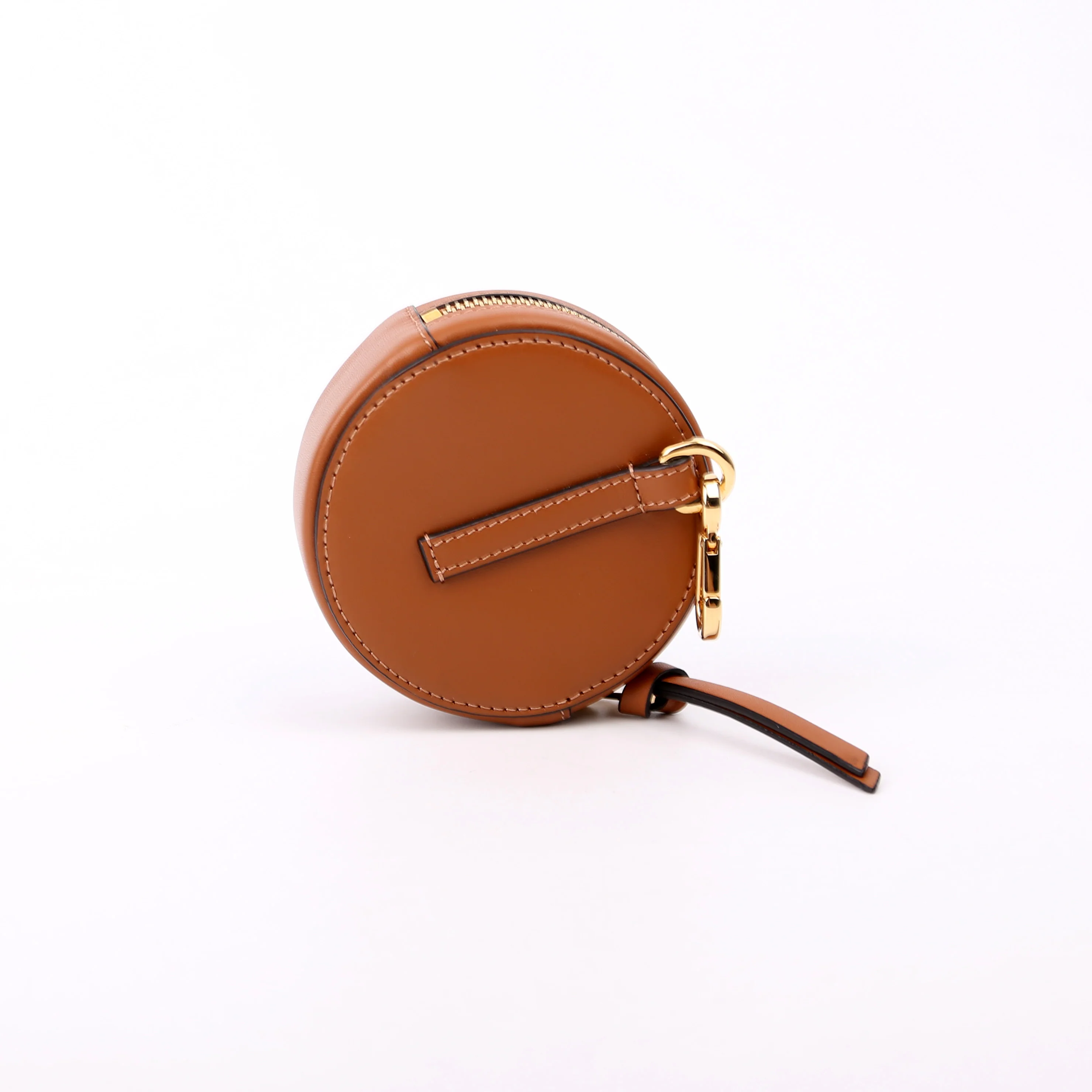 Mini Cookie Coin Pouch Calfskin Anagram Brown - Image 3